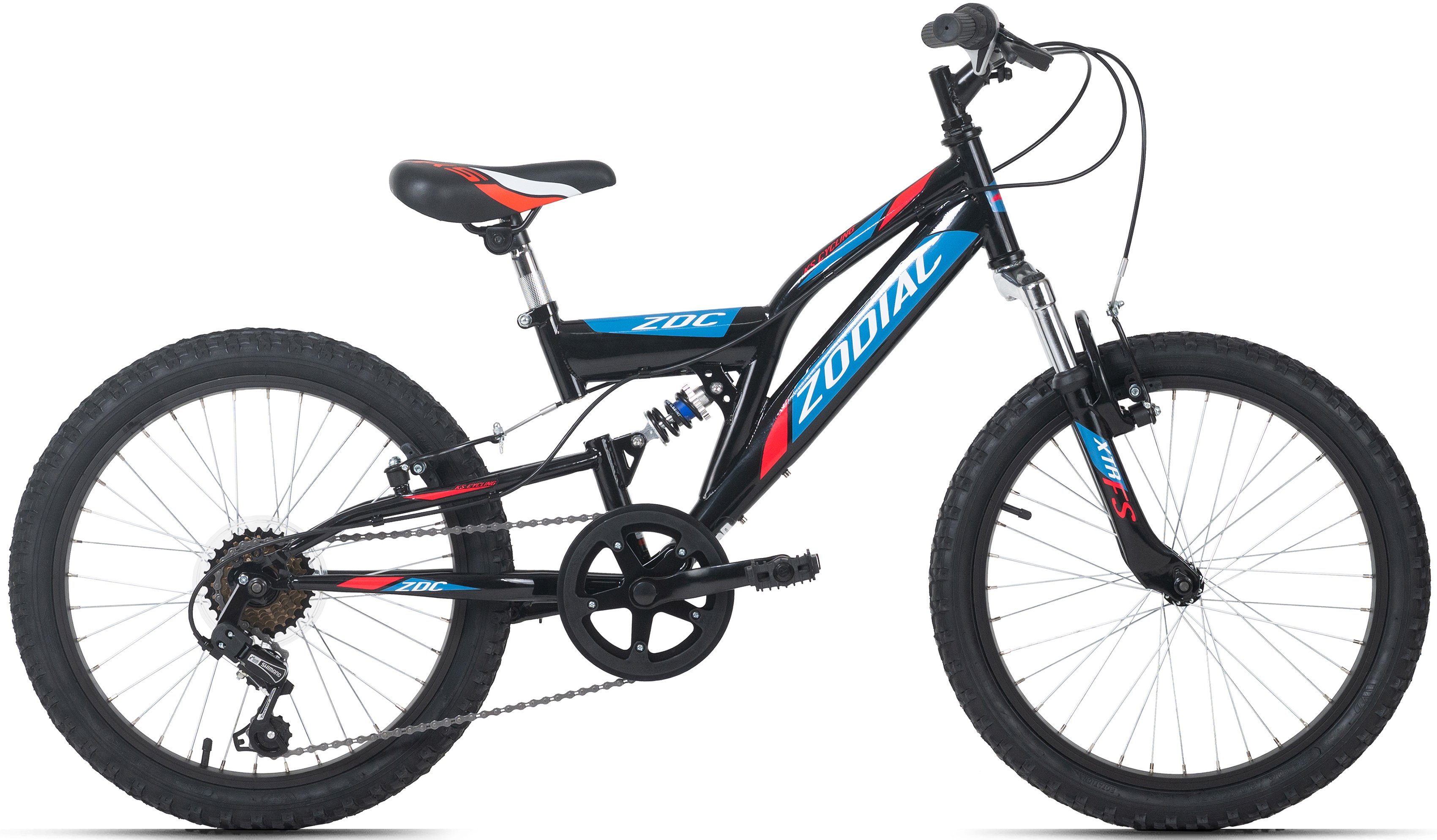 KS Cycling Jugendfahrrad Zodiac, 6 Gang Shimano Tourney Schaltwerk, Kettenschaltung