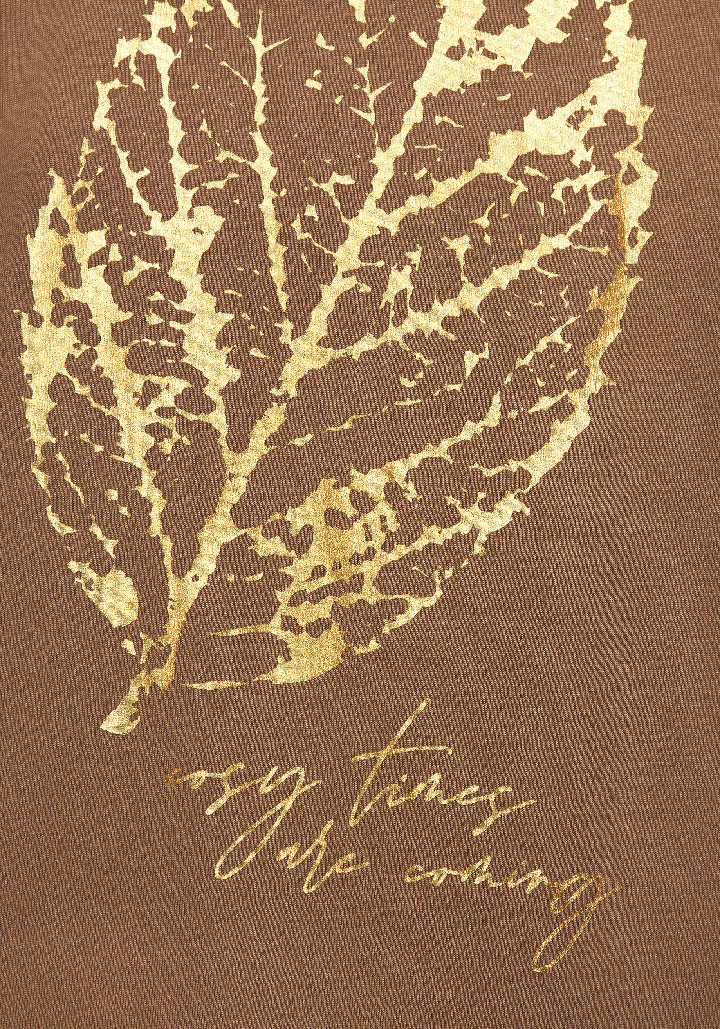 LASCANA Pyjamaoberteil mit Folienprint