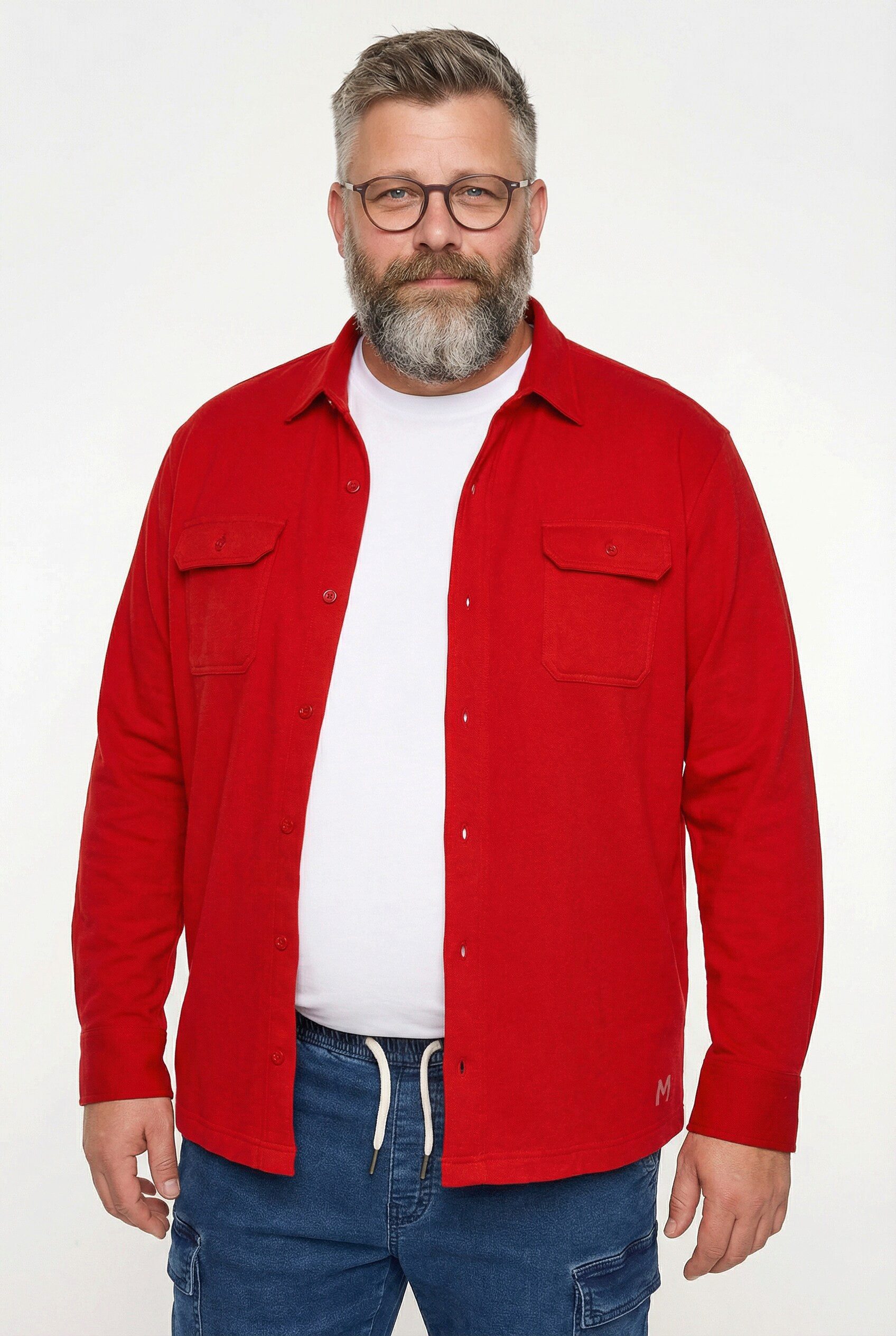 Men Plus Businesshemd Sweathemd Langarm Kentkragen Modern Fit
