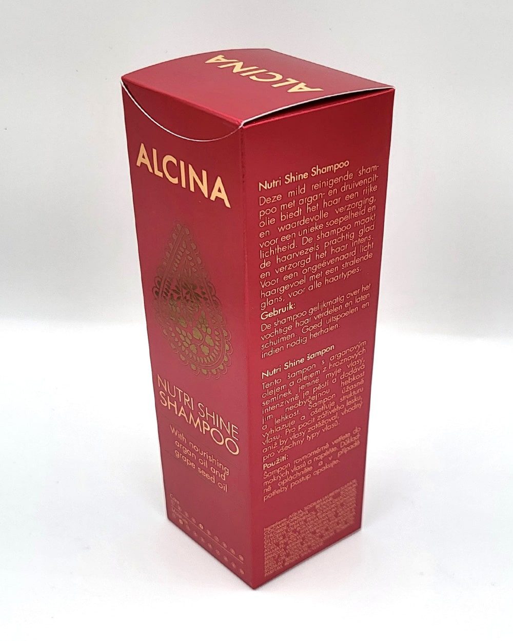 ALCINA Haarshampoo ALCINA Nutri Shine Shampoo (250 ml) glättet und pflegt das Haar, Packung, Seidiges Haargefühl, leichteres Kämmen, luxuriöser Duft