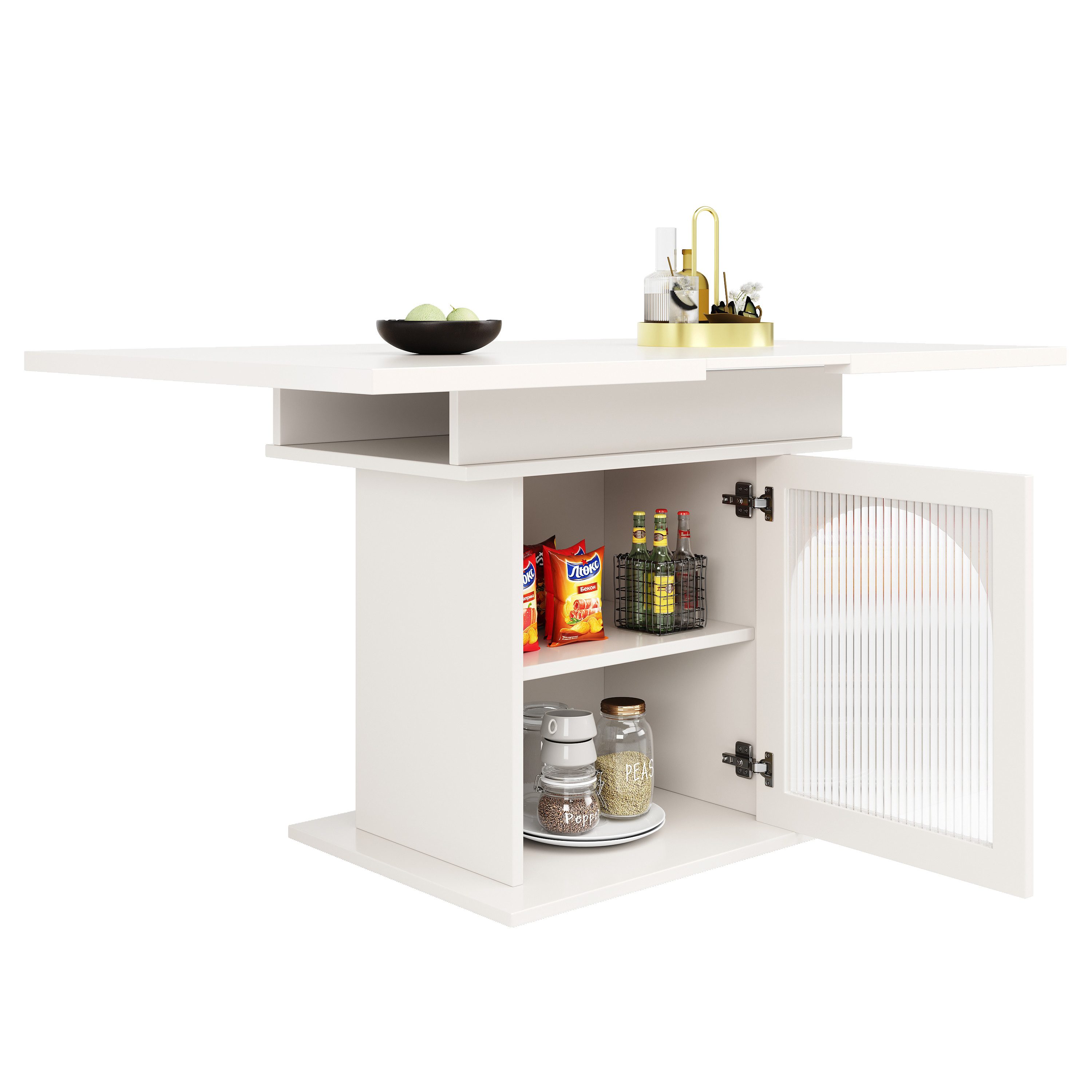 KLAM HOME Esstisch Teleskoptisch (140×70/80cm) Ausziehbarer günstig online kaufen