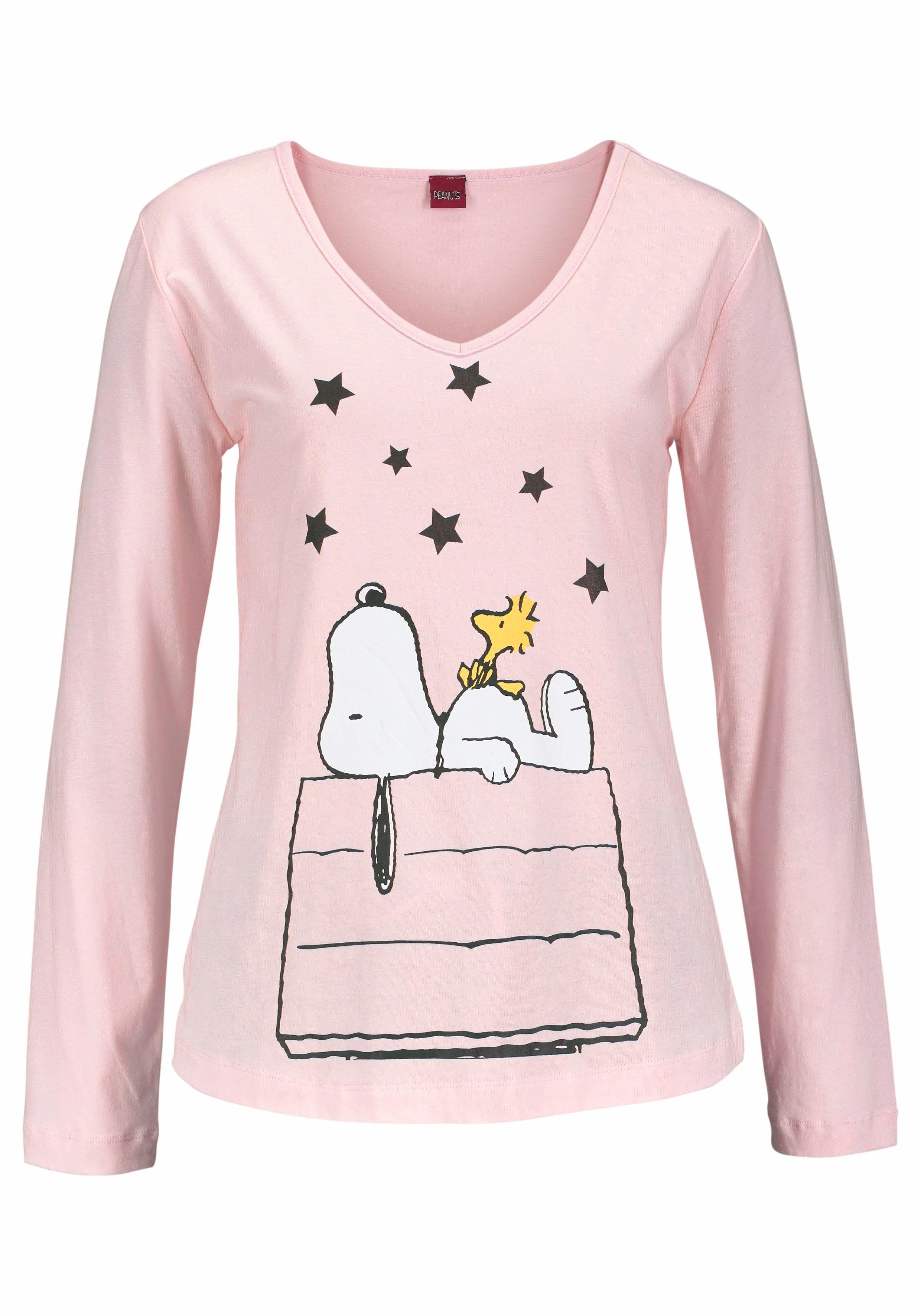 PEANUTS tlg., niedlichen im Snoopy-Design Stück) langer 1 Pyjama (2 Form in