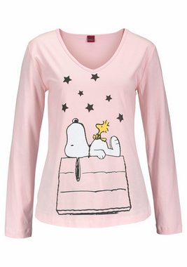 PEANUTS Pyjama (2 tlg., 1 Stück) in langer Form im niedlichen Snoopy-Design