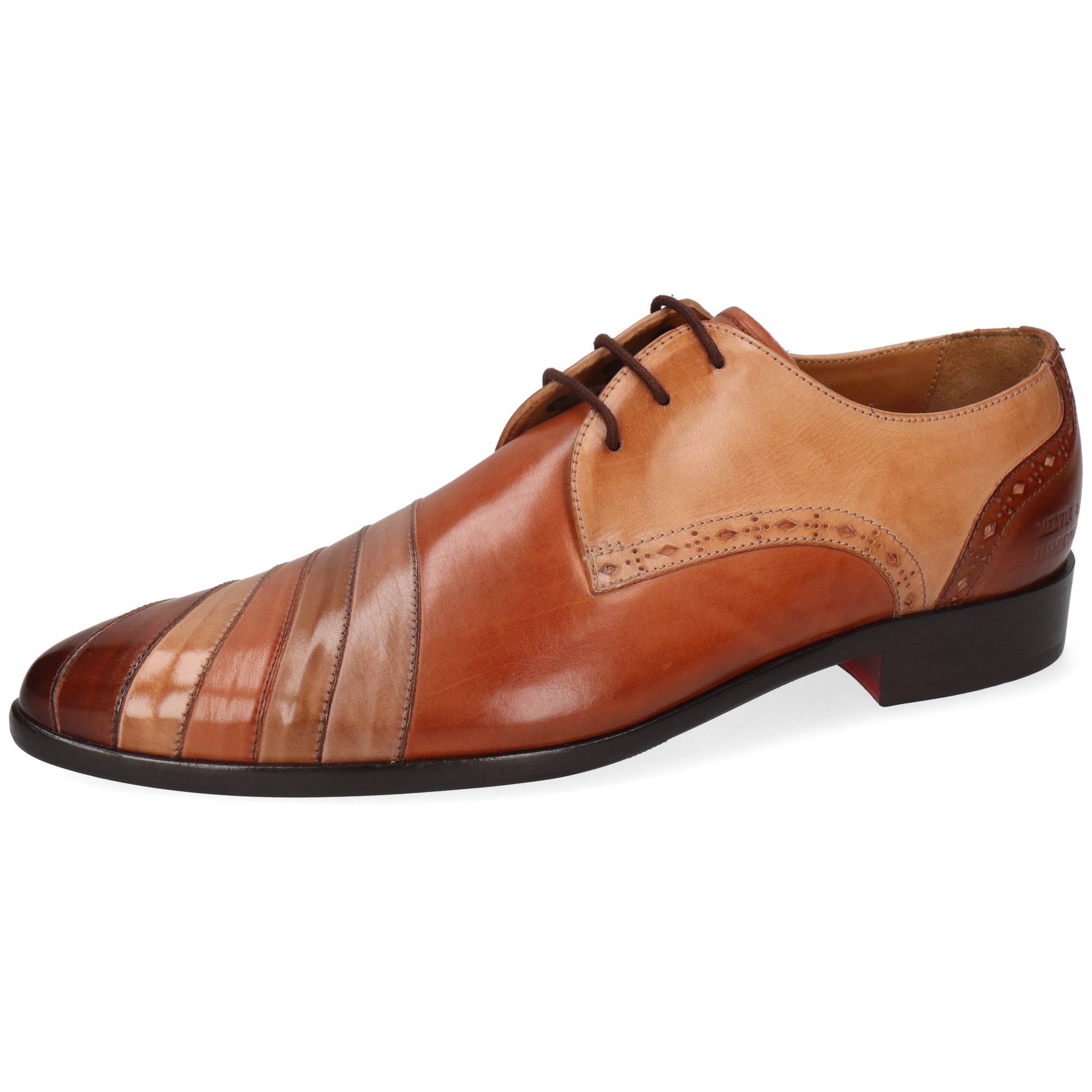 Melvin & Hamilton Toni 54 Leder-Derby Schuhe für Herren Schnürschuh Flache Absätze, Echtes Leder, Vegetabile Gerbung