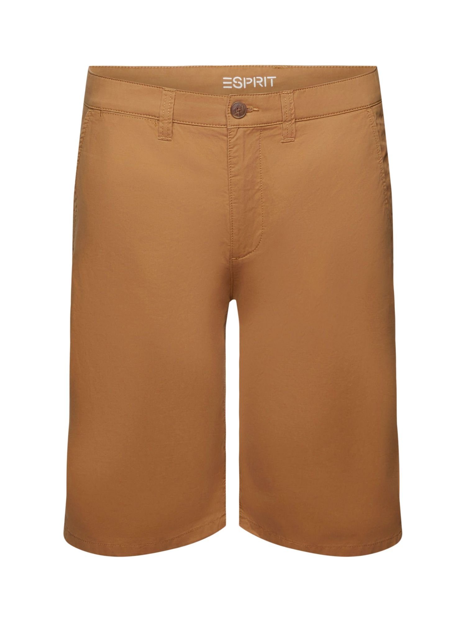 Esprit Shorts Shorts im Chino-Style aus nachhaltiger Baumwolle (1-tlg) CAMEL
