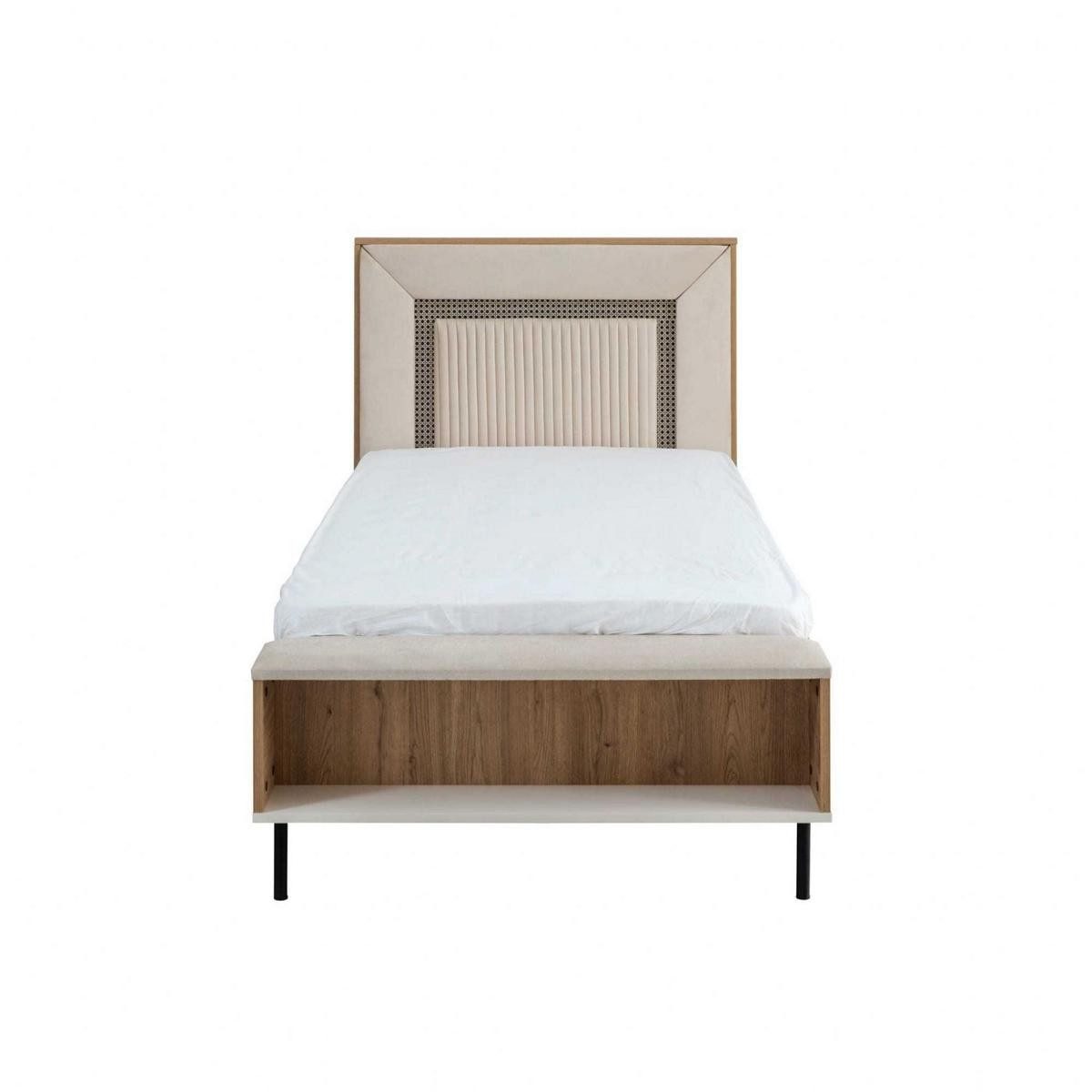 Xlmoebel Kinderbett Braunes Holz-Bettgestell für das Kinderzimmer (Bettgestell, 1-tlg., Kinderbett Holz Braun), Made in Europa