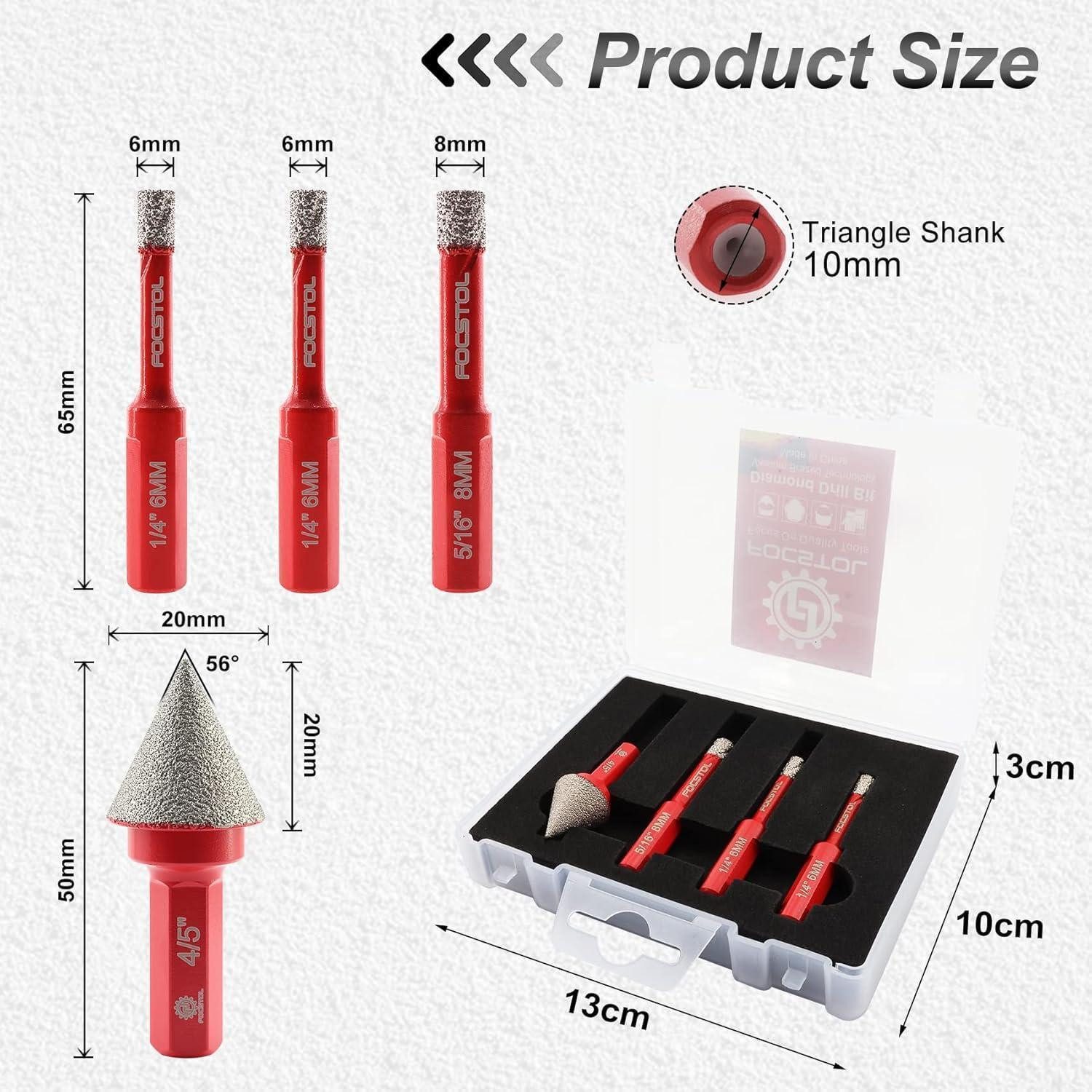 LuxusKollektion Fliesenbohrer Fliesenbohrer Diamant Lochsäge Fasenbohrer Keramik Marmor 6 6 8mm+20mm