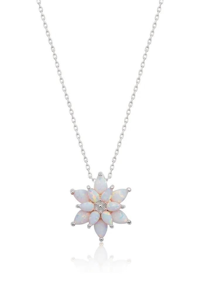 Kette mit Anhänger Halskette WILDFLOWER WHITE