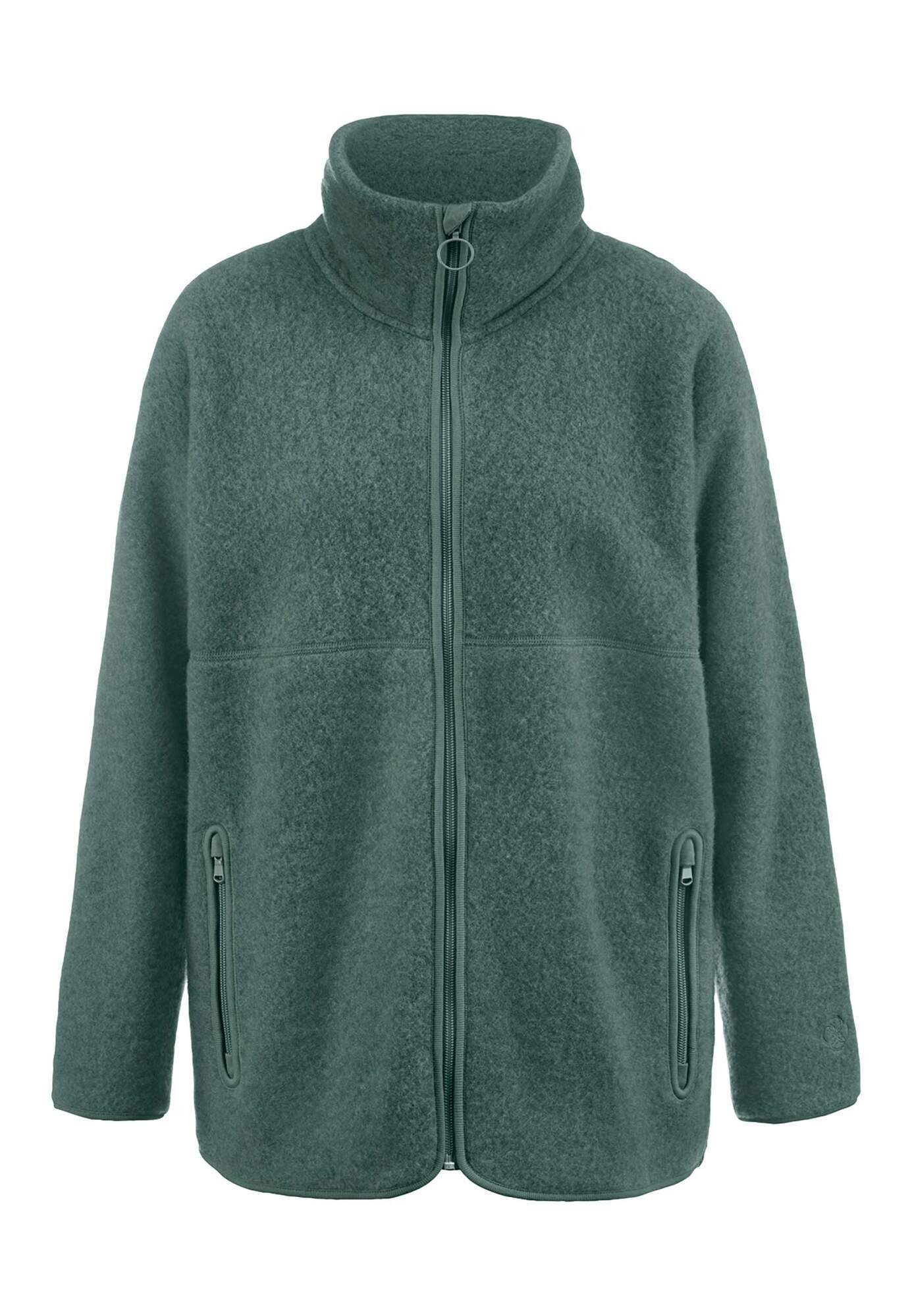 Hessnatur Fleecejacke Oversized aus reiner Bio-Merinowolle (1-St) günstig online kaufen