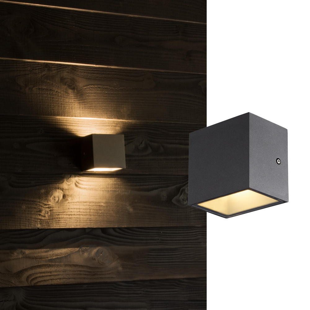 SLV Außen-Wandleuchte LED Wand- und Deckenleuchte Sitra Cube Wl 10W 560lm IP44, LED