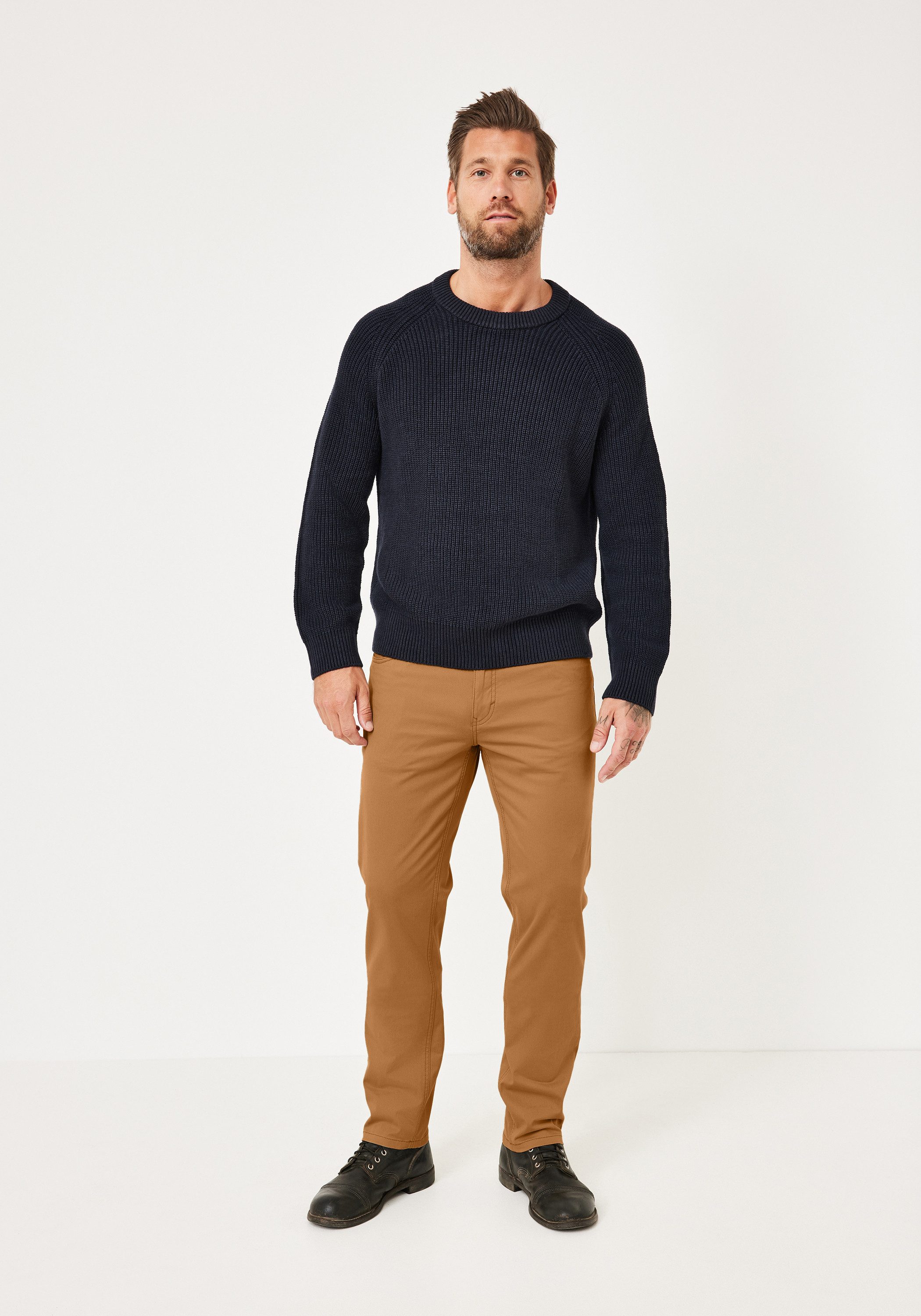 Redpoint Stoffhose MONTREAL Straight Fit Hose mit Dehnbund und Stretch