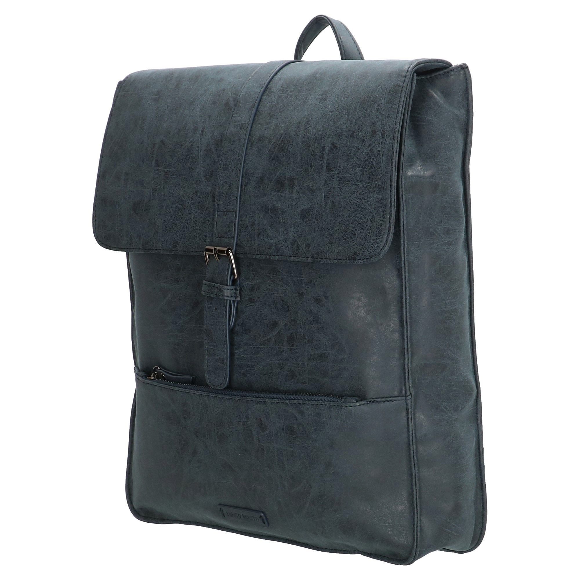 Christian Wippermann Cityrucksack Großer Rucksack Fahrradrucksack Leder Optik (1 tlg, 1-tlg), Kurier Rollup Bag
