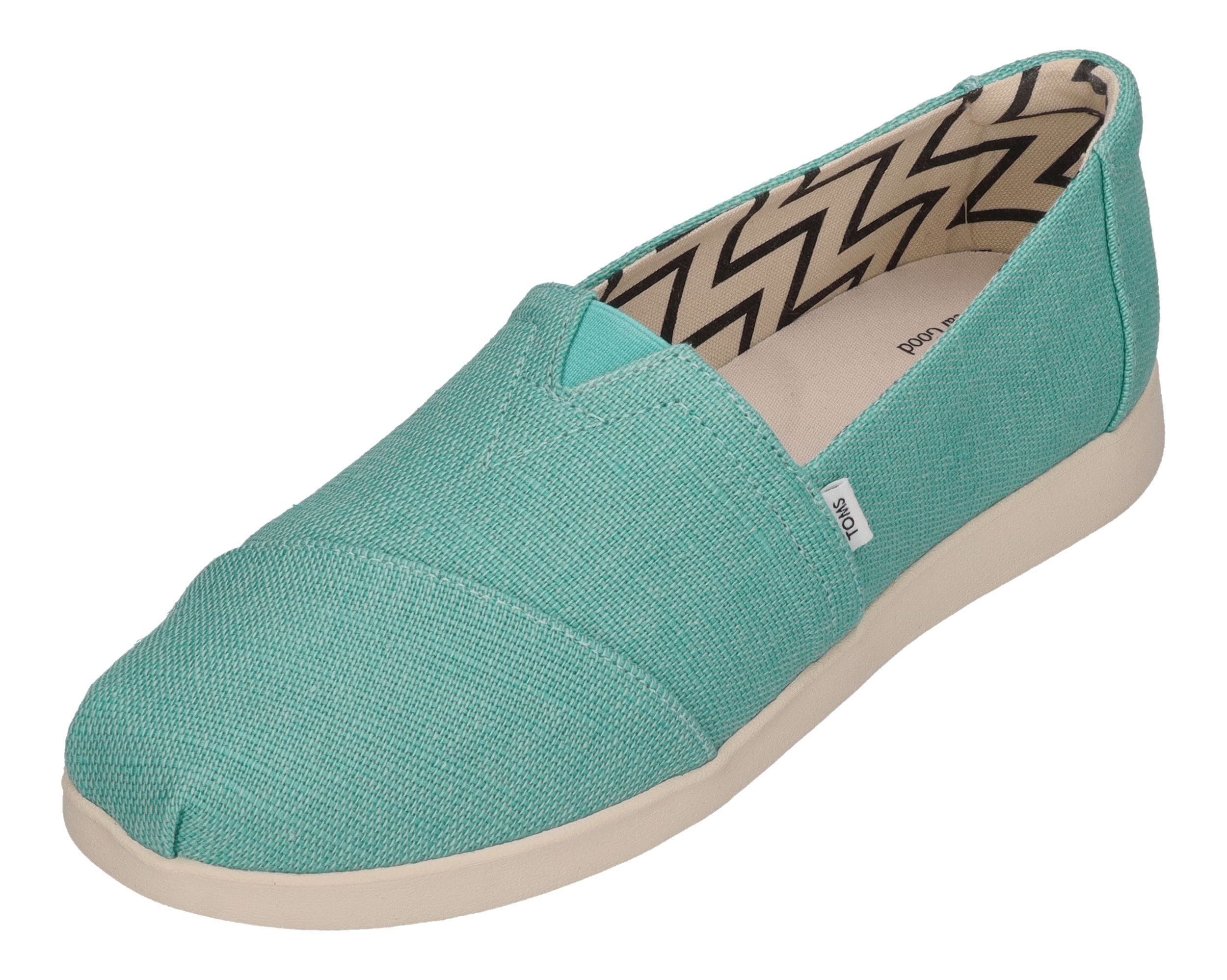 TOMS ALPARGATA PLUS Espadrille Aqua Heritage Canvas