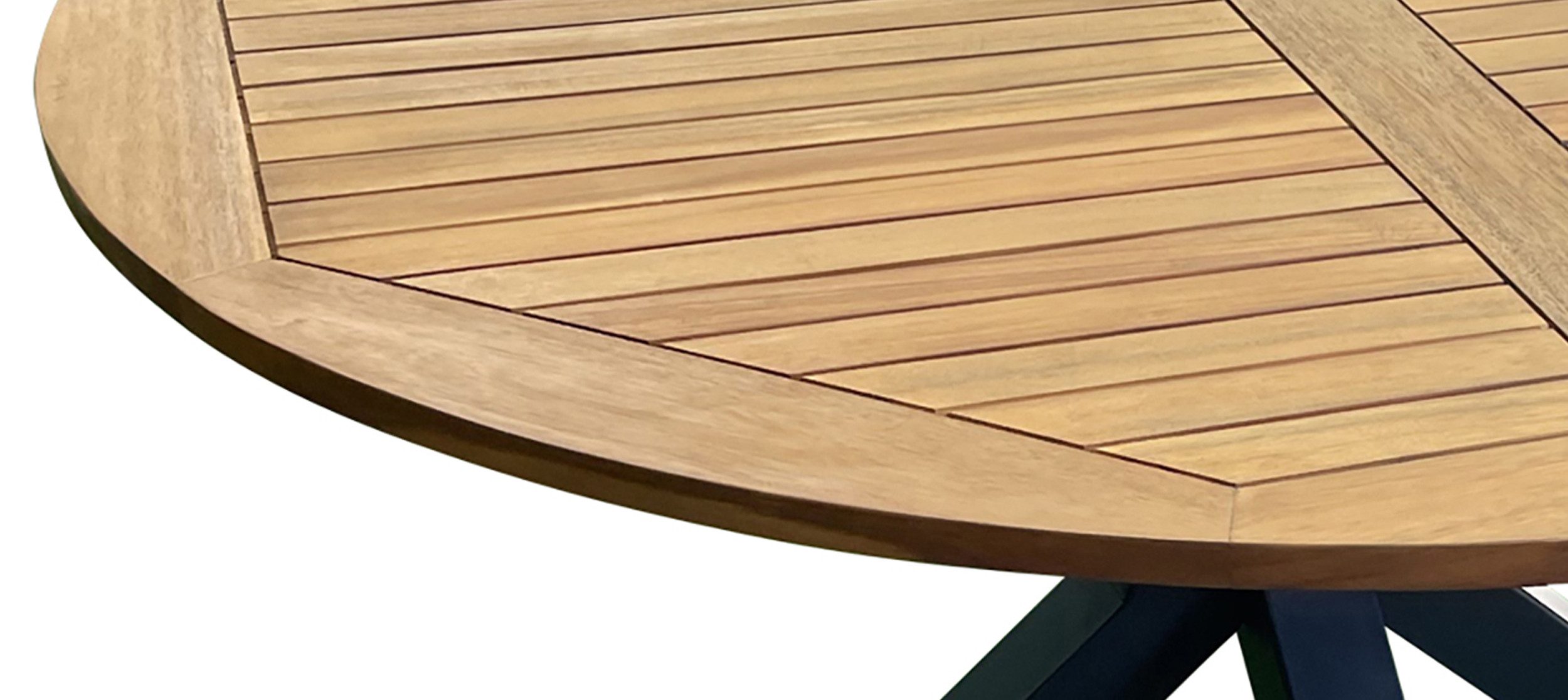 TPFGarden Gartentisch CANTERBURY (Outdoor Tisch rund - 130 cm - Alu anthrazit und Akazie, Hochwertiger und robuster Gartentisch - FSC®-zertifiziert), Outdoor Esstisch - Terrassentisch - Maße (BxHxT): 130 x 75 x 130 cm