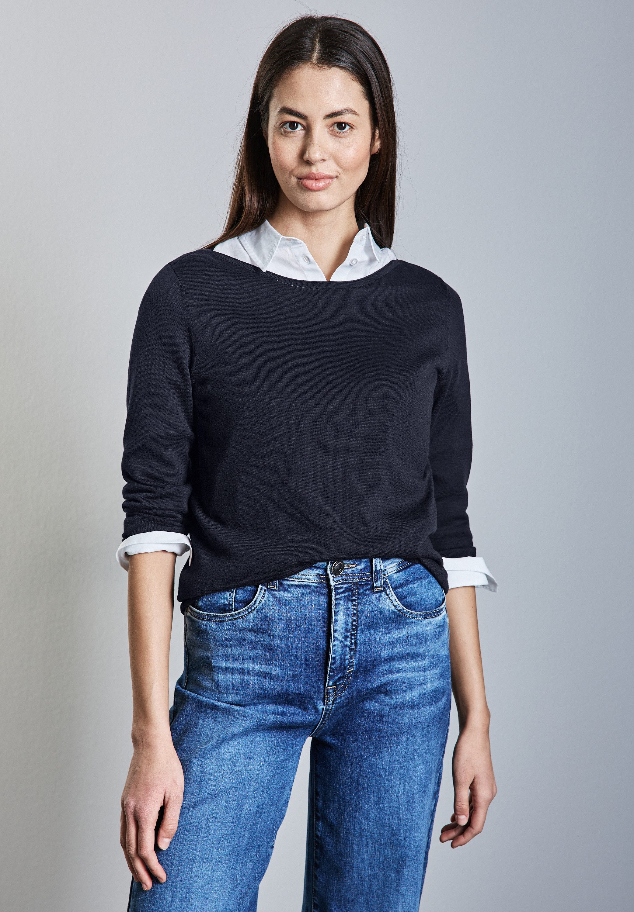 STREET ONE Strickpullover mit U-Boot-Ausschnitt