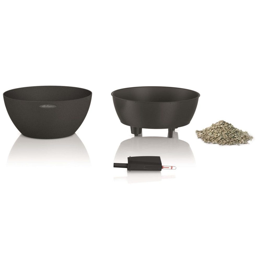 Lechuza® Übertopf Lechuza Pflanztopf Cubeto Stone 30 Kunststoff