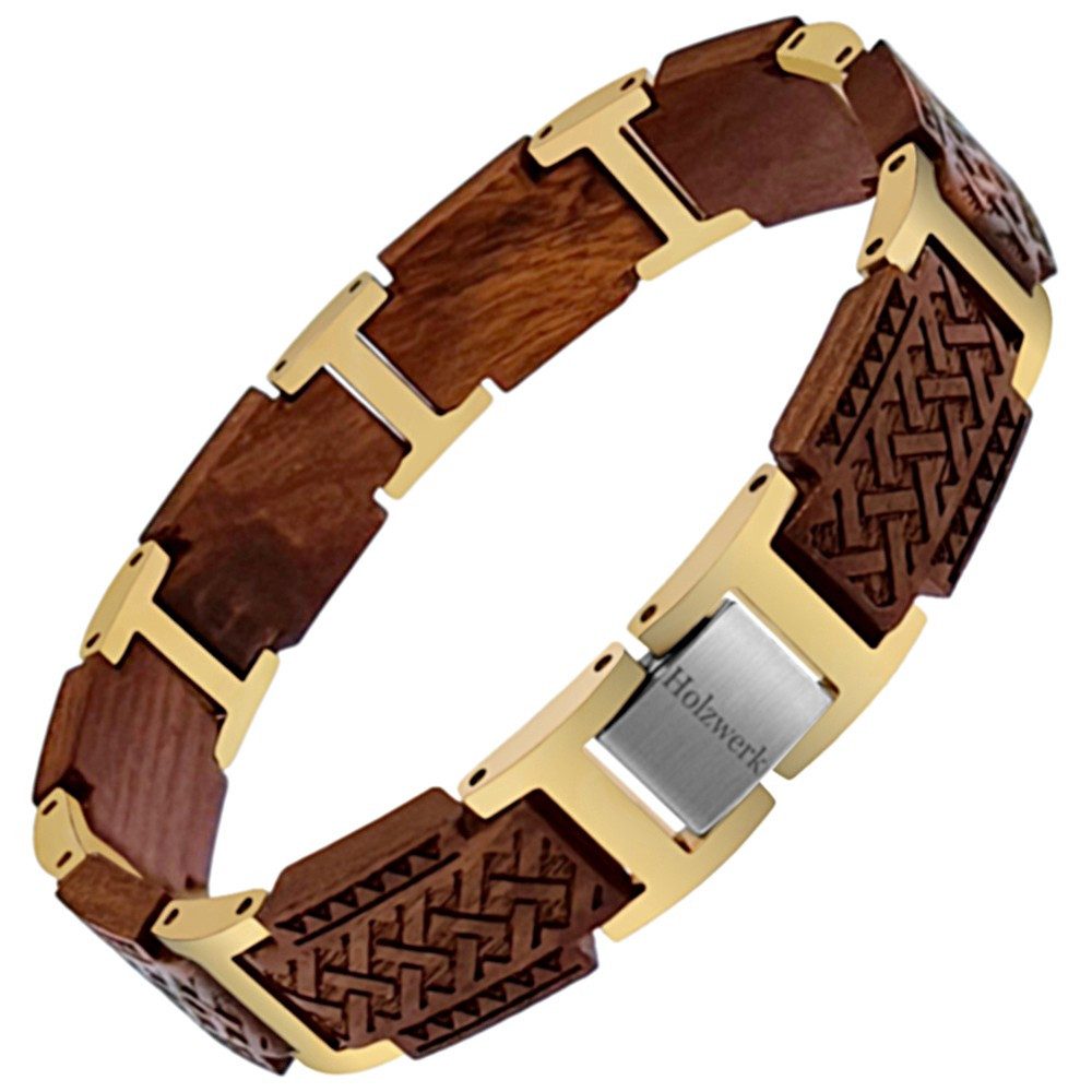 Holzwerk Gliederarmband Designer Holz Armband, Navaho Armkette, Holz Unikate inkl. Armbandkürzer, ideal als Geschenk