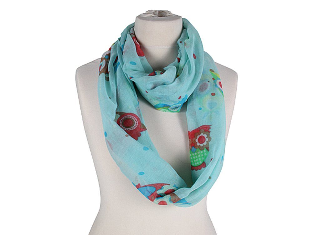 Loop Modeschal Damen abstrakte Eule