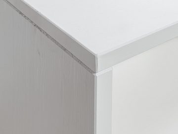 Moebel-Eins Nachttisch, LUKY Nachtkommode mit Ablage, Material Massivholz, Fichte massiv