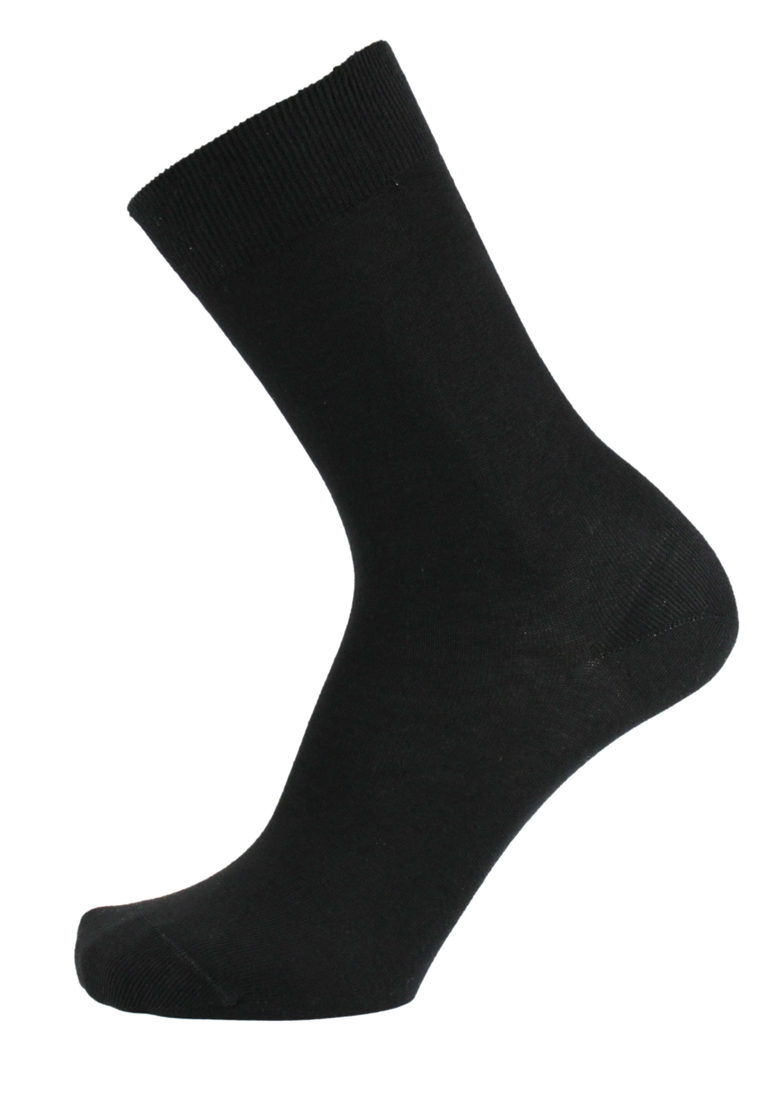 mit (4-Paar) Strukturen Socken Rogo Strukturmuster schwarz