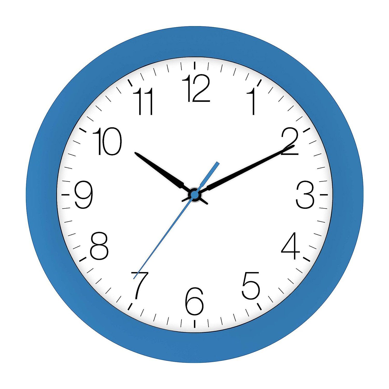 EUROTIME Funkwanduhr Funk-Wanduhr, Hellblau, aus Kunststoff, günstig online kaufen