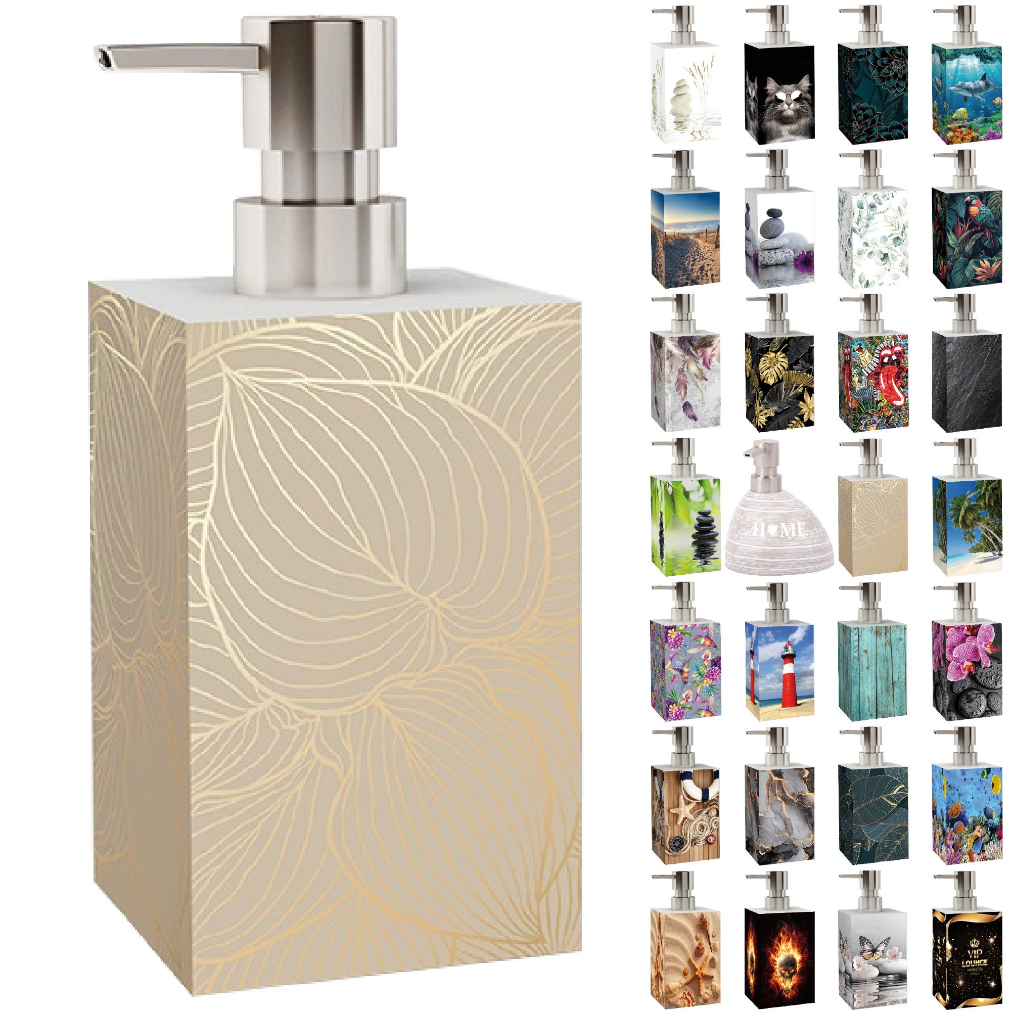 Sanilo Seifenspender mit Motiv, viele schöne Desinfektionsspender zur Auswahl, modernes & stylisches Design, stabile Pumpe, hochwertig