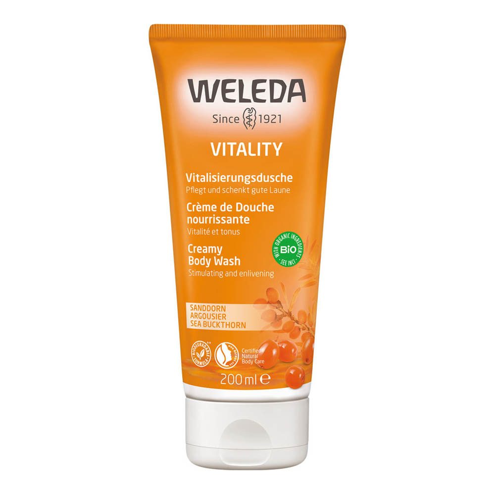WELEDA Duschgel Sanddorn - Vitality Shower Cream 200ml Pack