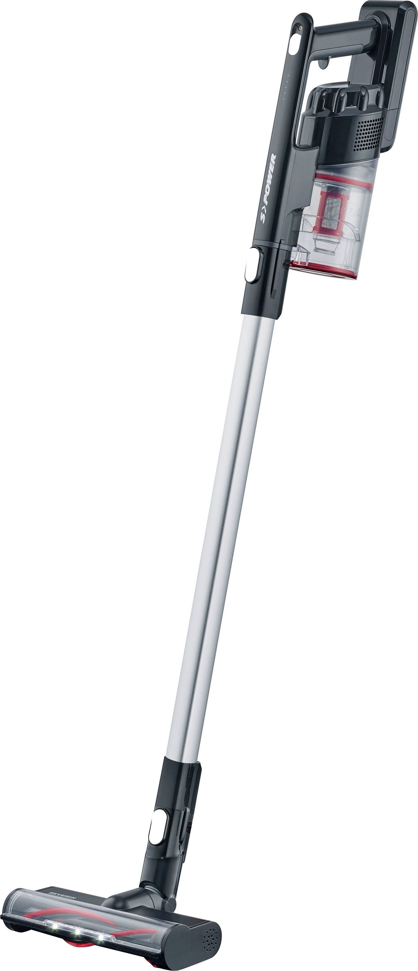 Severin Akku-Hand-und Stielstaubsauger HV 7154 Kabelloser 2-in-1 Hand-und Stielsauger, 120 W, beutellos