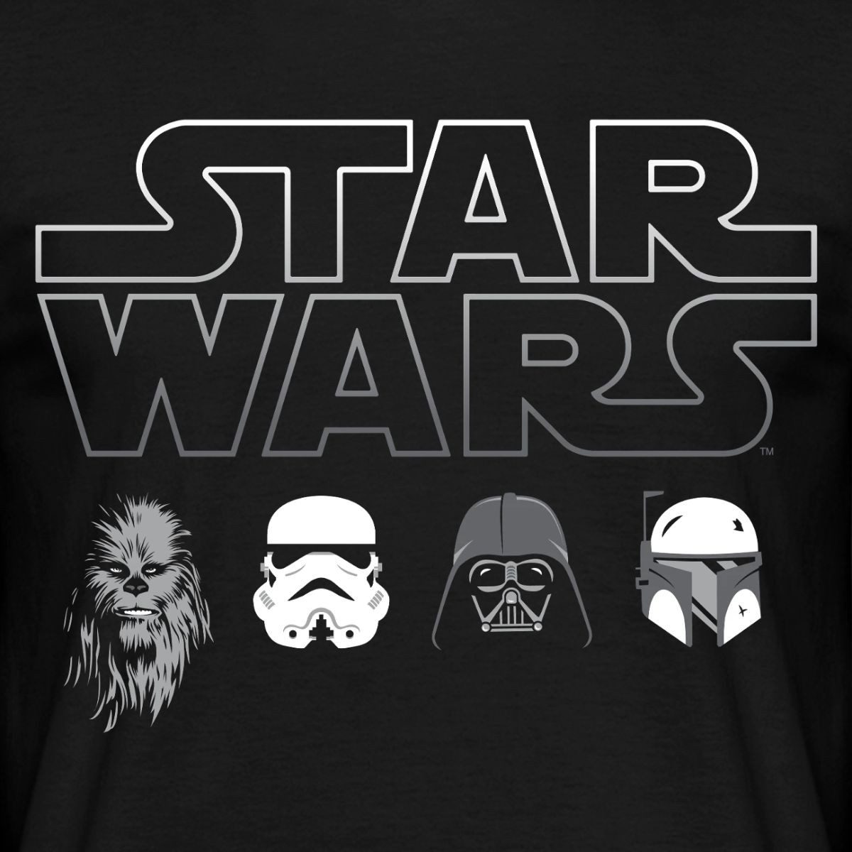 Spreadshirt T-Shirt Star Wars Chewbacca Stormtrooper Darth Vader Männer T-Shirt (1-tlg)
