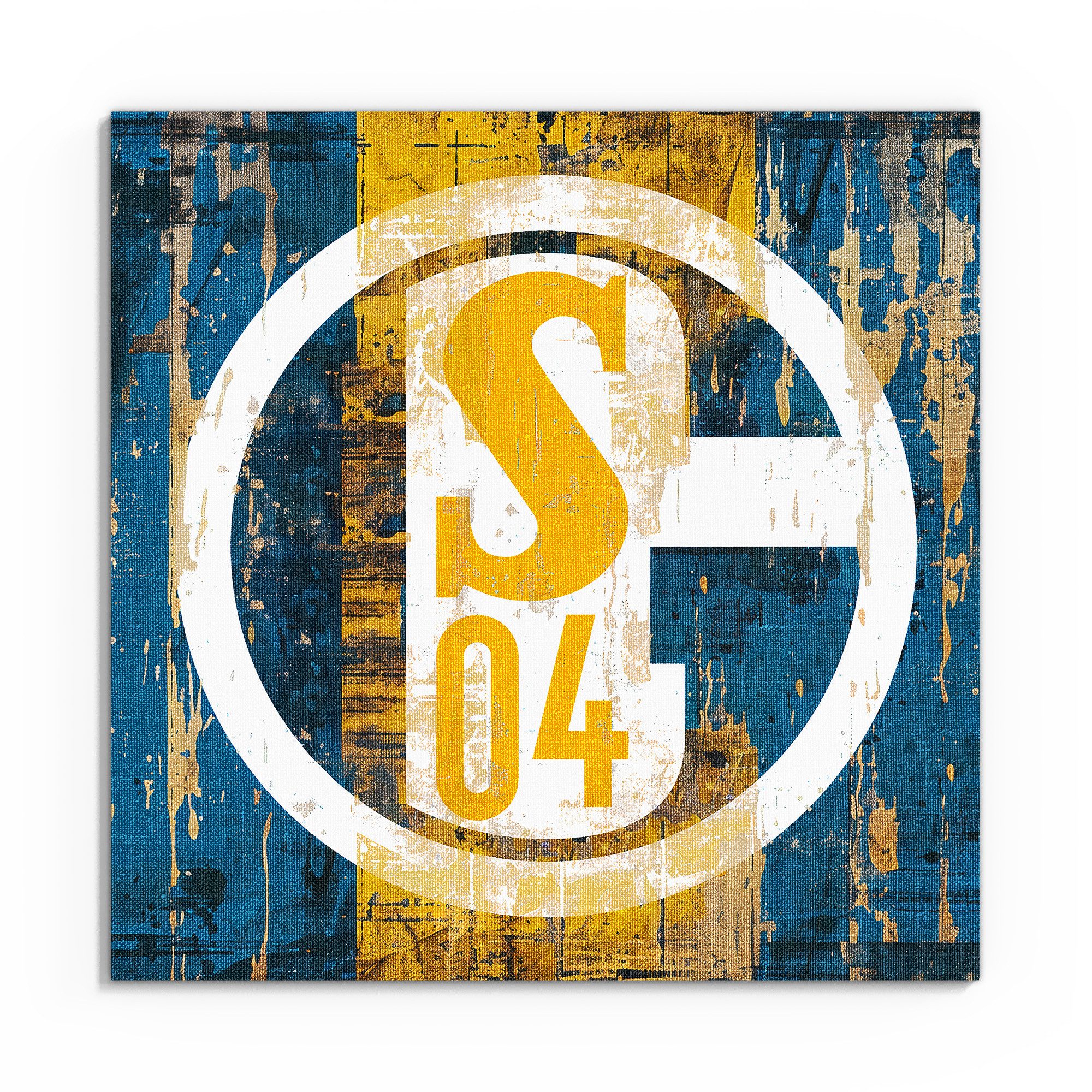DEQORI Leinwandbild 'Wappen Schalke 04', 'Wappen günstig online kaufen