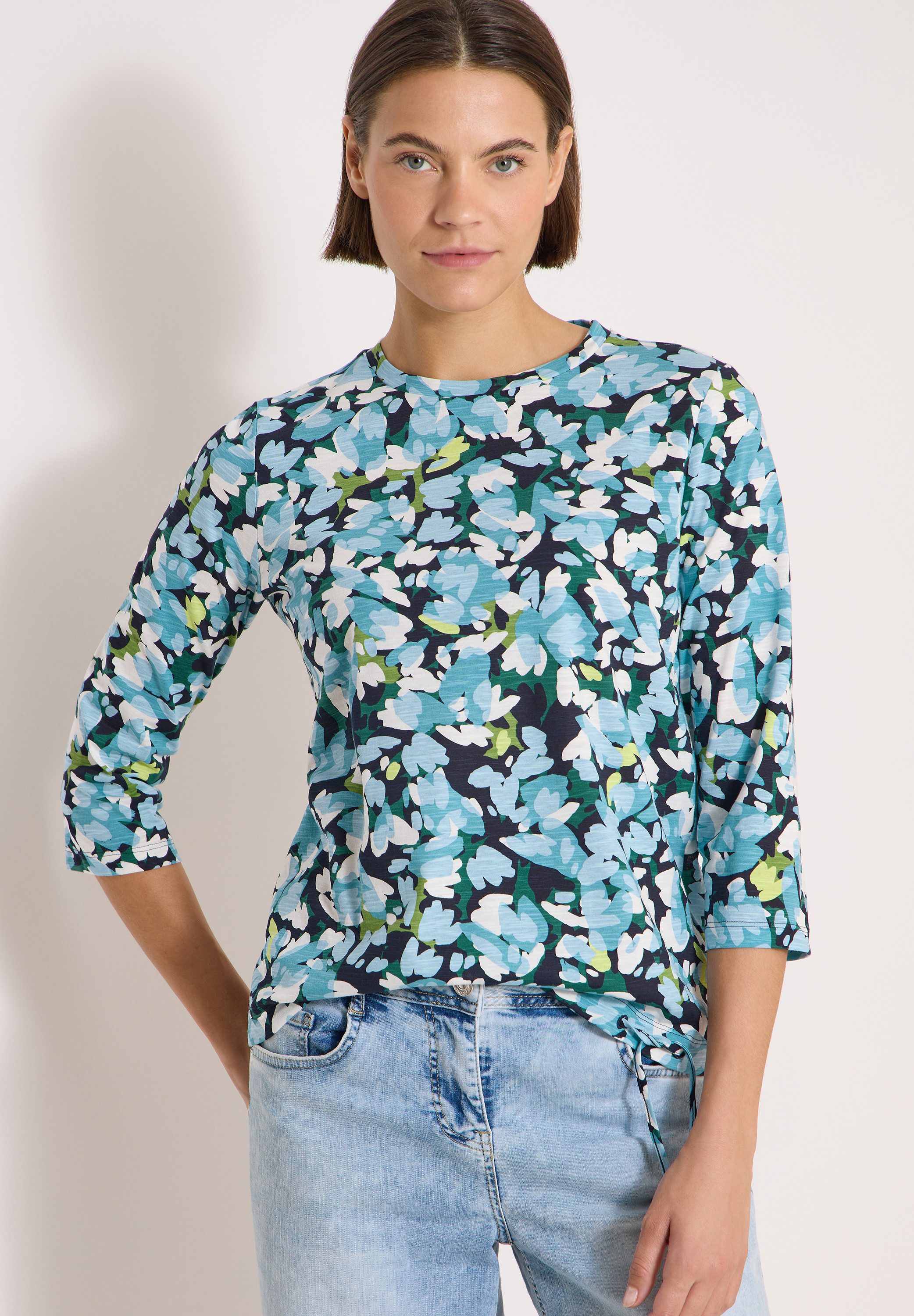 CECIL 3/4-Arm-Shirt mit allover Print