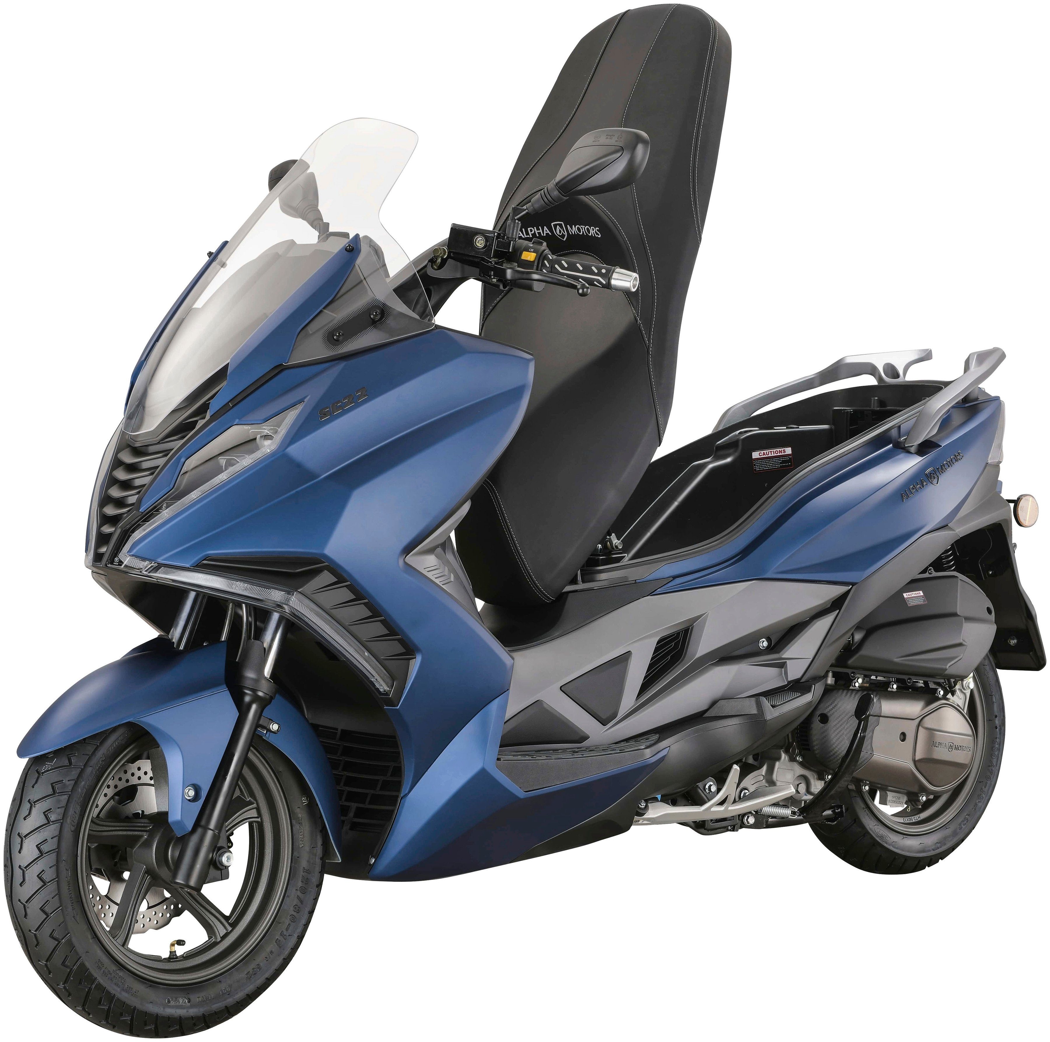 Alpha Motors 95 ccm, 125 Motorroller Cruiser Sport blau km/h, 22, 5 Euro
