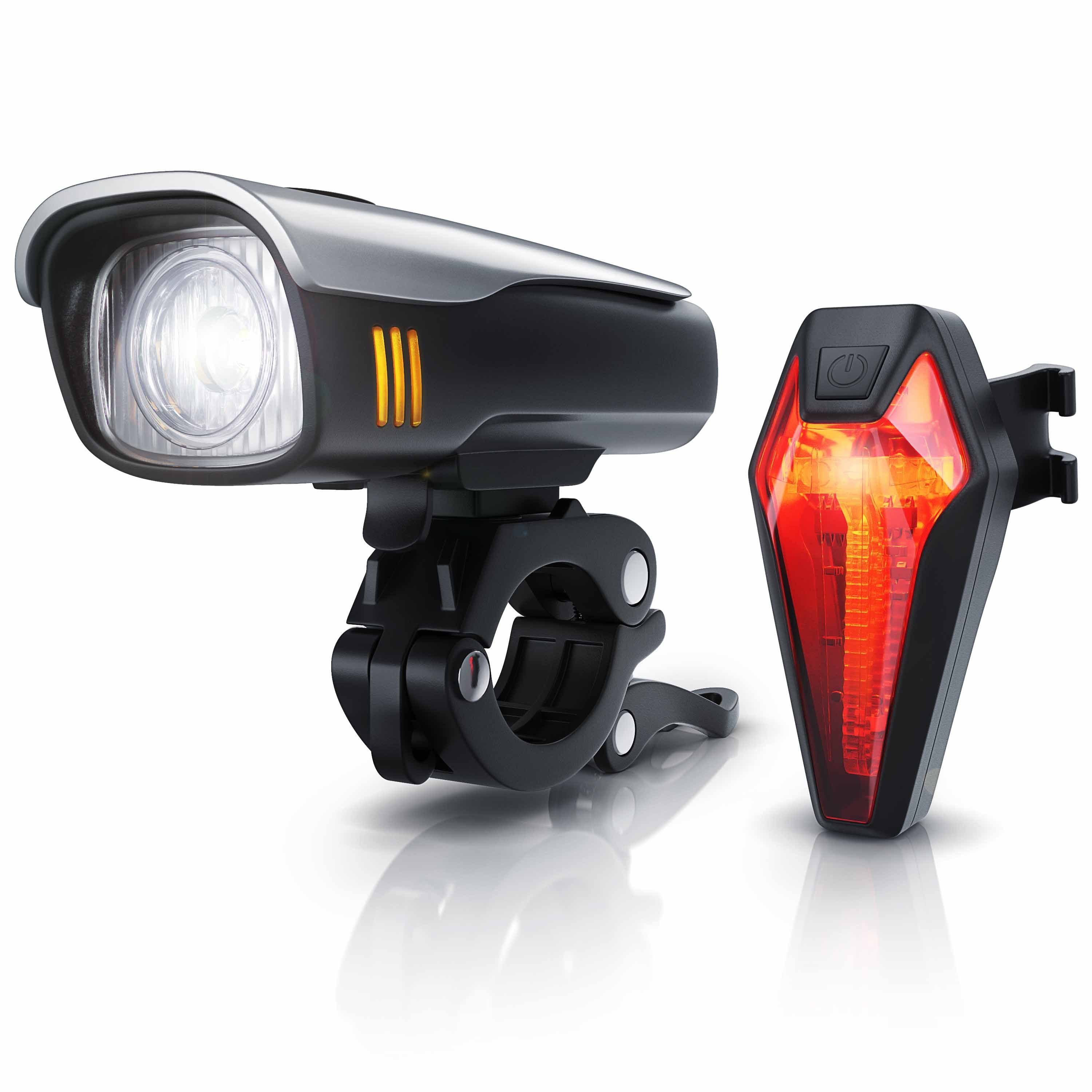 2x Fahrrad Rücklicht USB Fahrradlampe LED Fahrrad Beleuchtung Frontlicht Mit USB