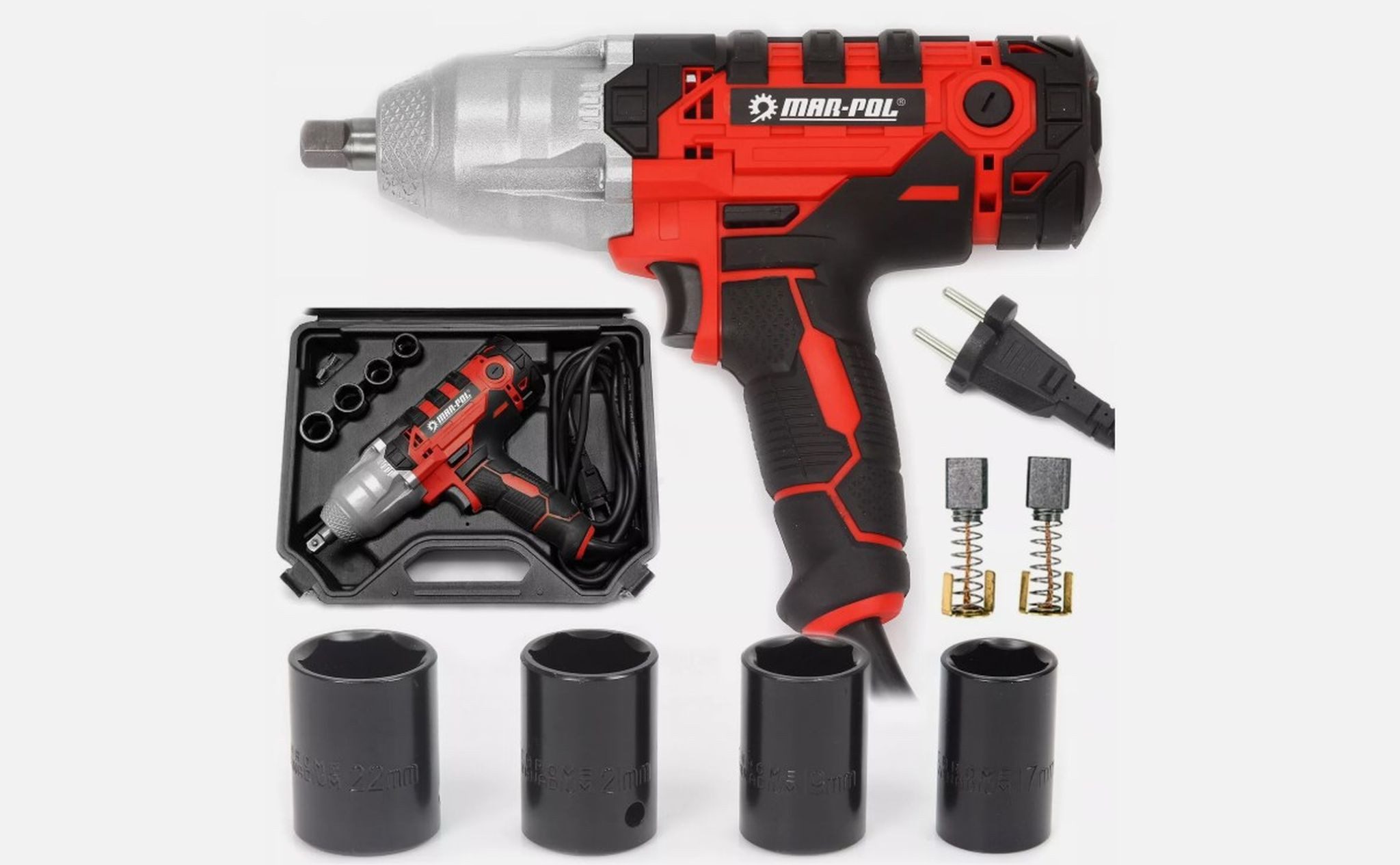 Mar-Pol Schlagschrauber Elektro Schlagschrauber 1/2" 720NM Koffer Nüsse 450 günstig online kaufen