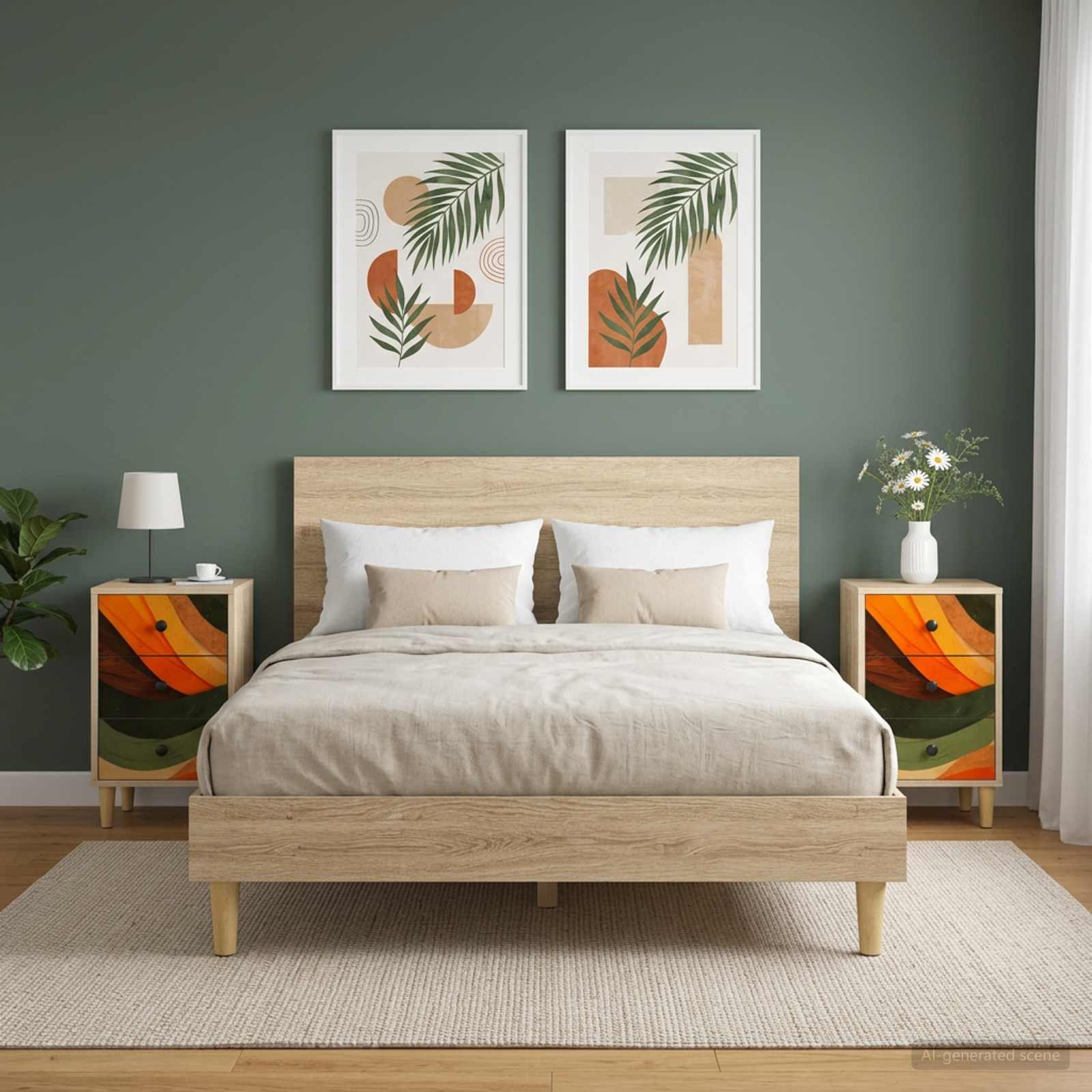vidaXL Nachttisch Nachttisch BONN 2 stk. Sonoma-Eiche 36 x 33 x 60 cm (2-St)
