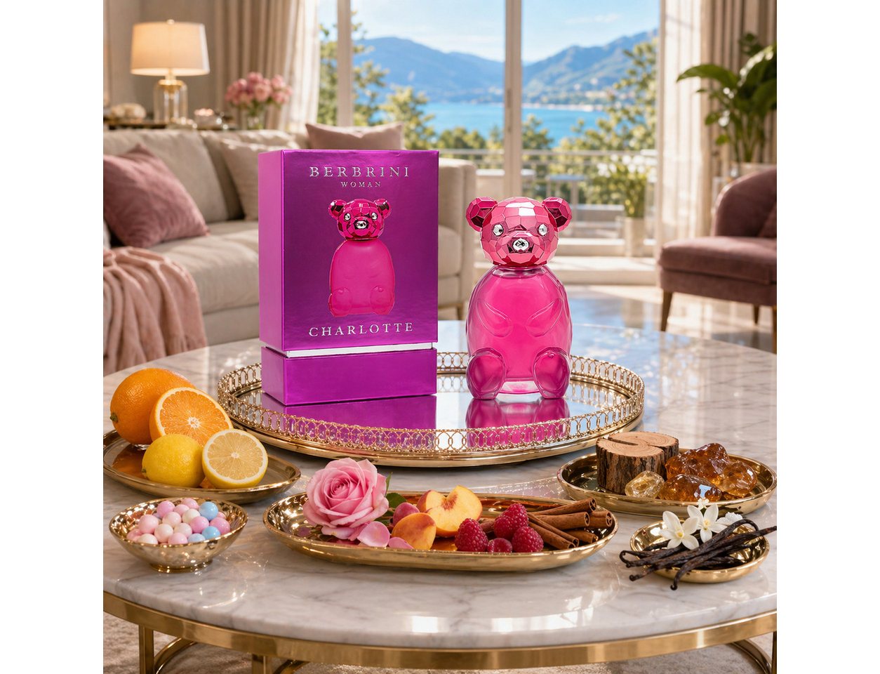 BERBRINI Eau de Parfum Charlotte Woman Luxus Damenduft, Fruchtig, Süß, Verspielt e100 ml, Hergestellt in UK, luxuriöser Damenduft, langanhaltend Premium Duft