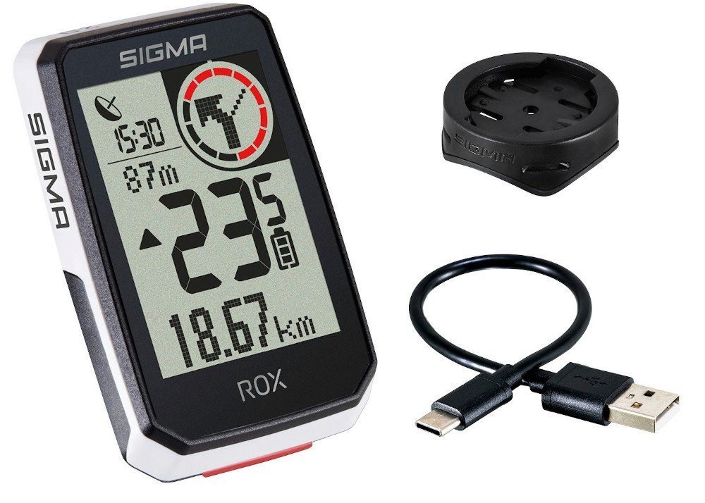 SIGMA SPORT Fahrradcomputer Rox 2.0 GPS Bike Computer Navi Fahrradtacho Komoot