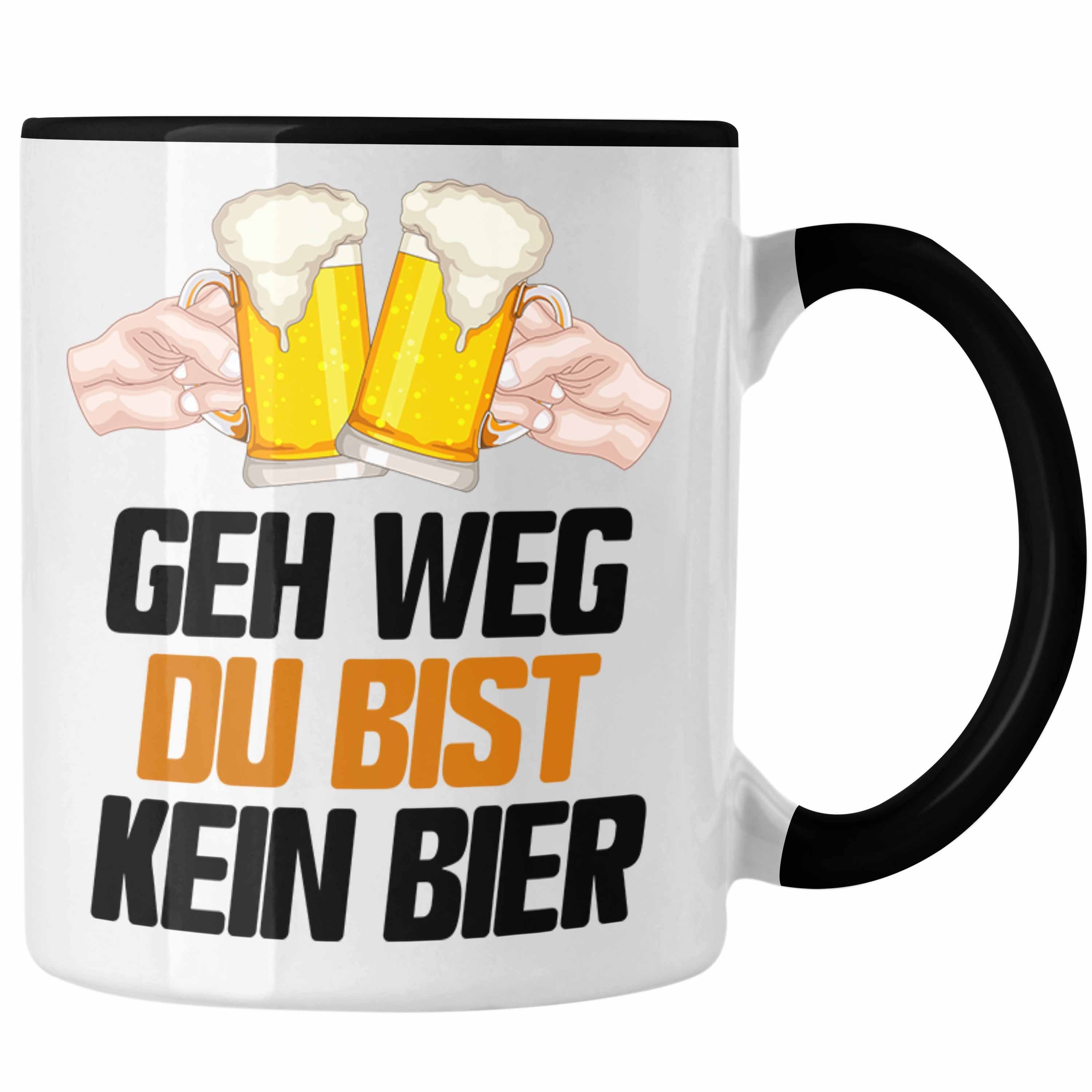 Trendation Tasse Geh Weg Du Bist Kein Bier Tasse Geschenk Biertrinker Saufen Alkohol Ge Schwarz