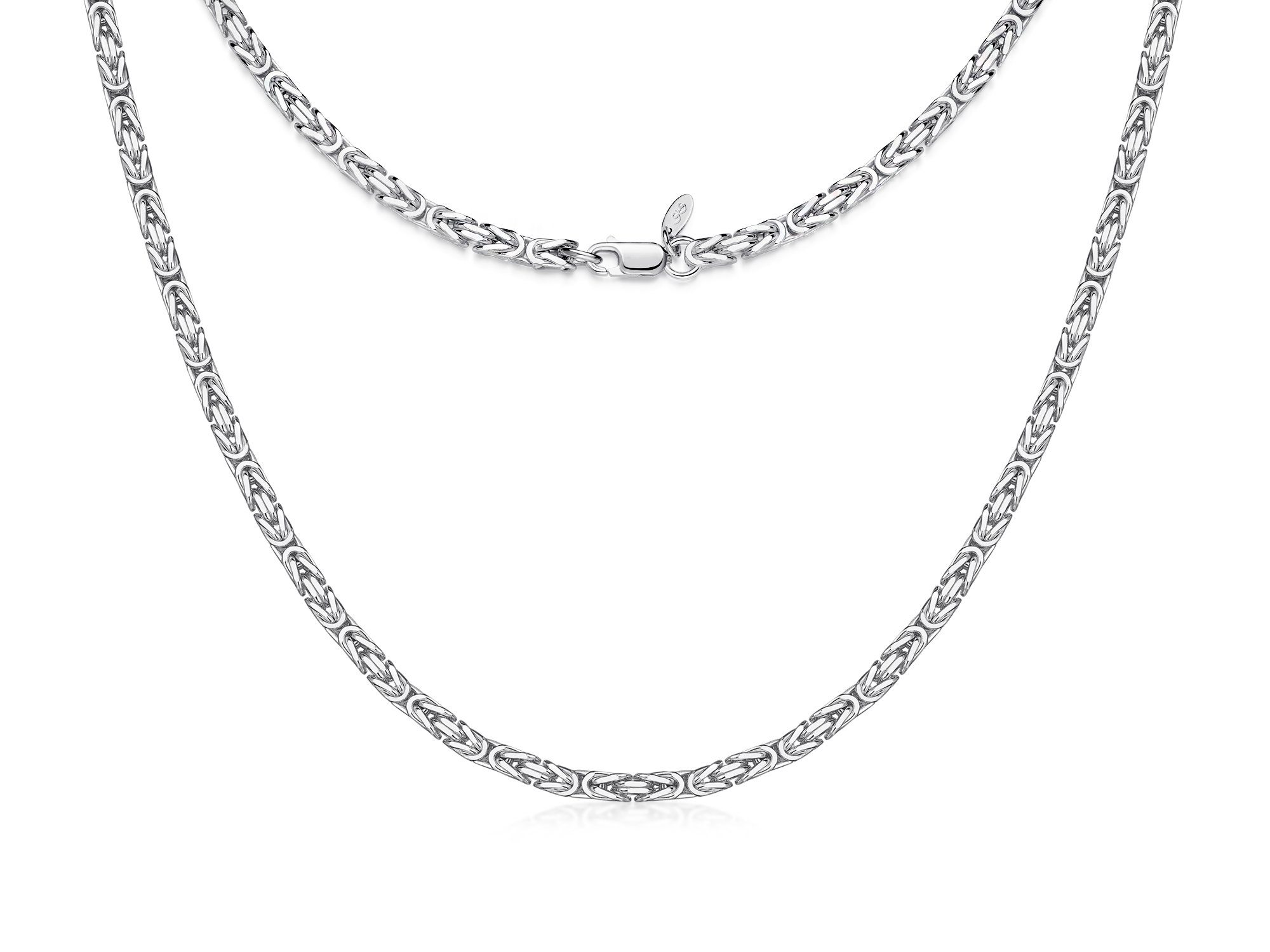 Königskette Silber wählbar 40-100cm 4,5mm, Silberkettenstore 925 Königskette