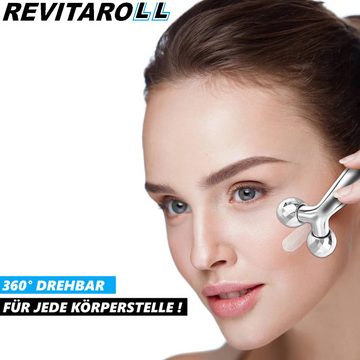 MAVURA Gesichtsmassagegerät REVITAROLL 3D Mini Gesicht Massage Roller Gesichtsroller Gesicht, Massagegerät 360 Grad, Schlankheitsroller Gesichtsmassage Gesichtslifting