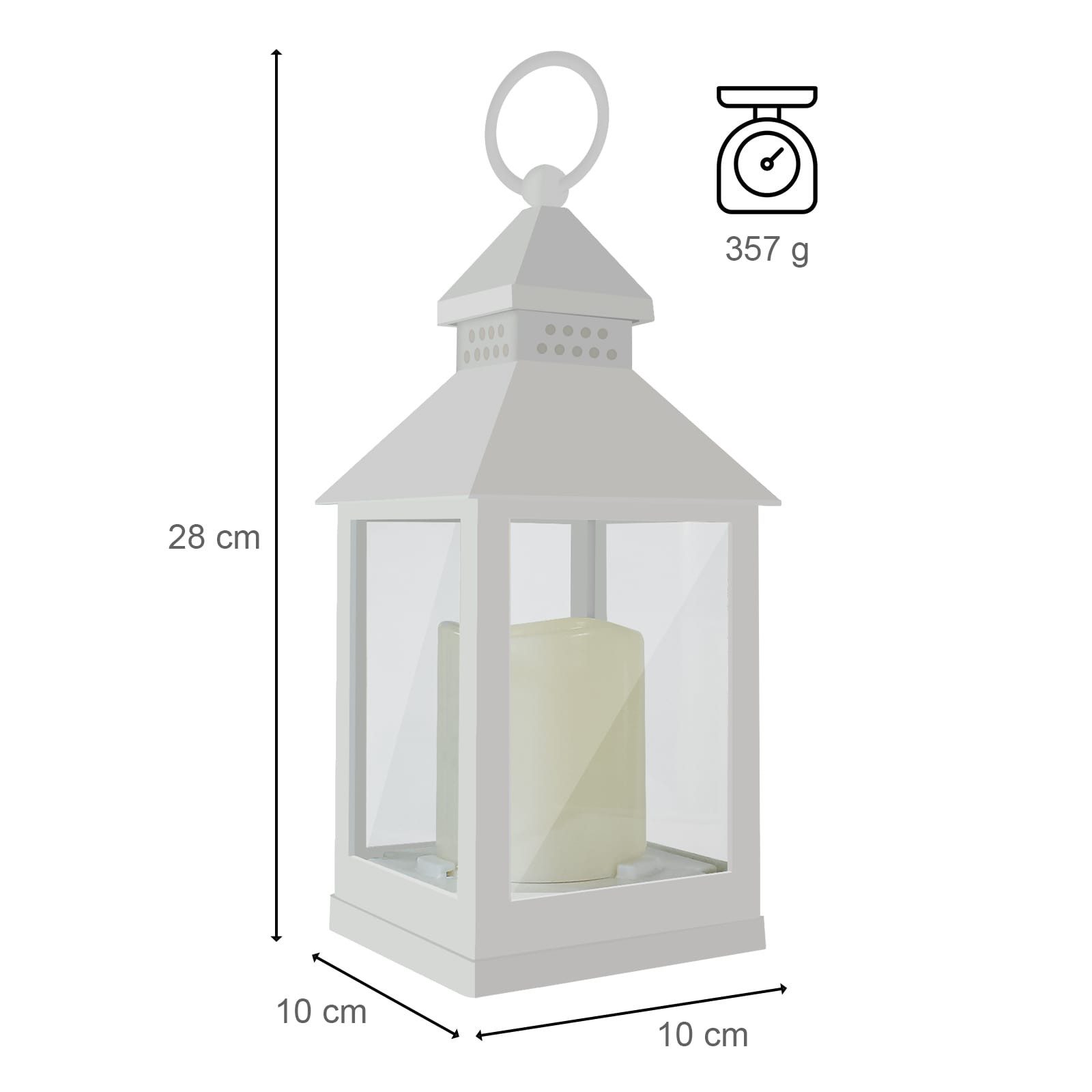 EAXUS LED Laterne Windlicht mit realistischem Flammeneffekt, LED fest integriert, warmweiß, 360° drehbarer Aufhängering, täuschend echte LED-Kerze