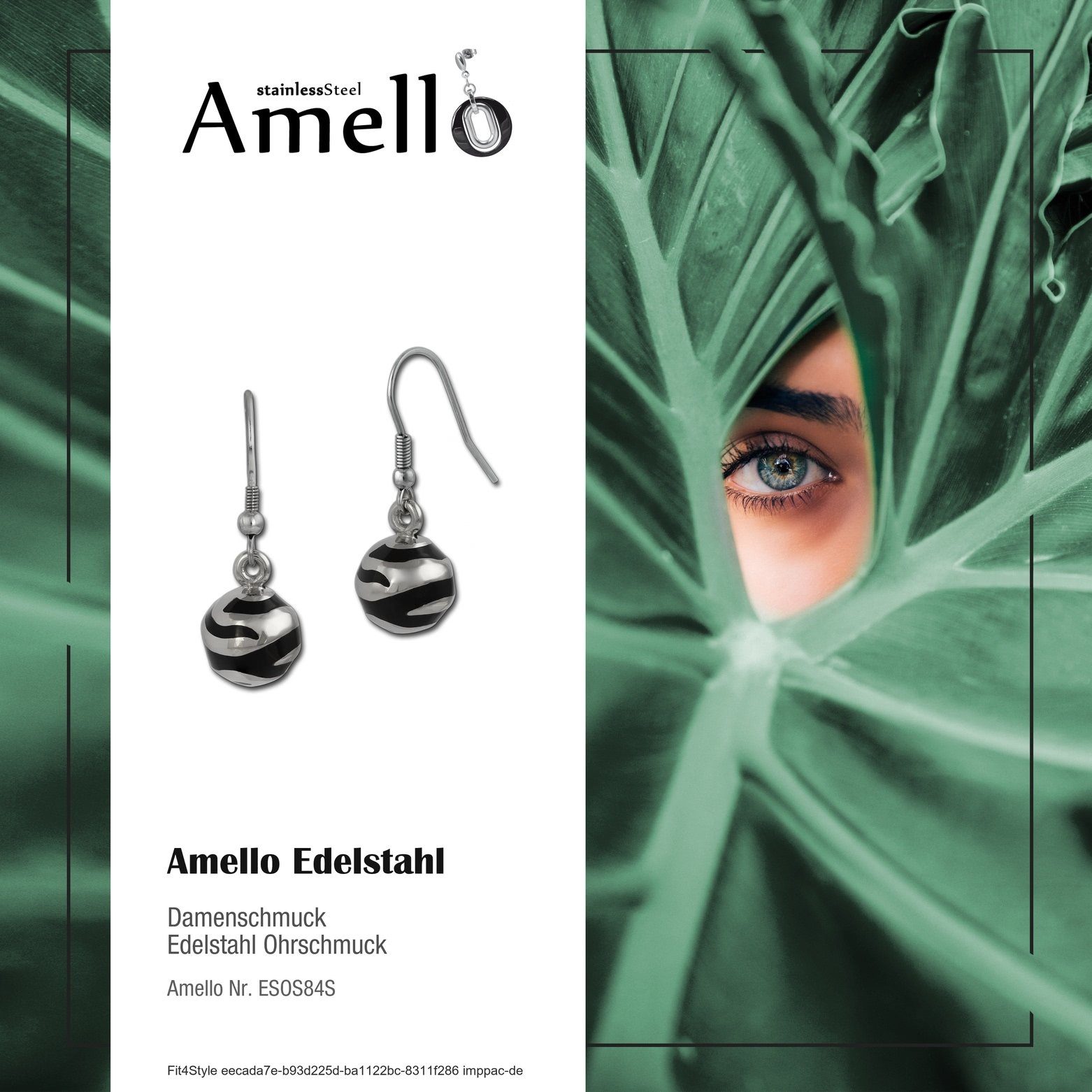 Amello Paar Ohrhänger Amello Ohrringe Edelstahl Ohrhänger Kugel (Ohrhänger) günstig online kaufen