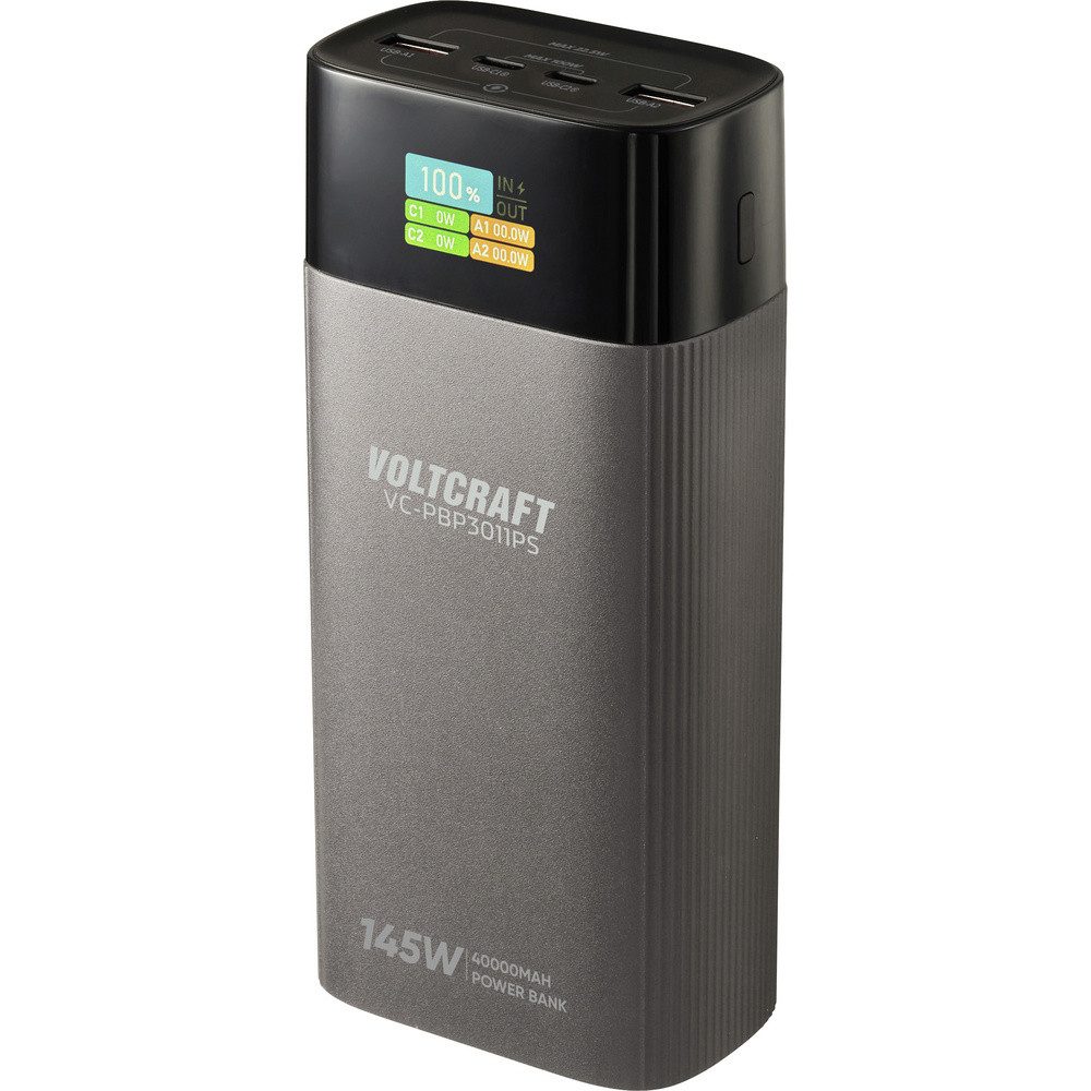 VOLTCRAFT VOLTCRAFT VC-PBP3011PS Powerbank 40000 mAh USB PD 3.0 LiPo Silber (ma Powerbank 40000 mAh
