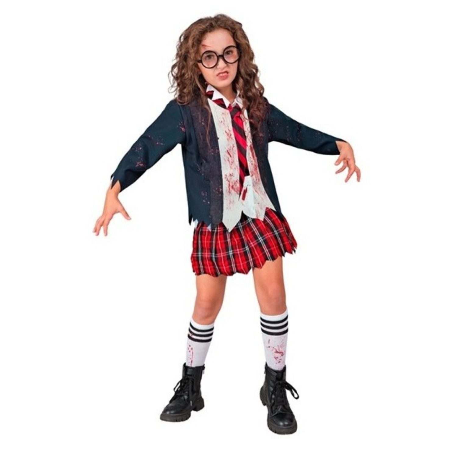 Widmann S.r.l. Zombie-Kostüm Kostüm 'Zombie Schulmädchen' für Mädchen, Jacke m