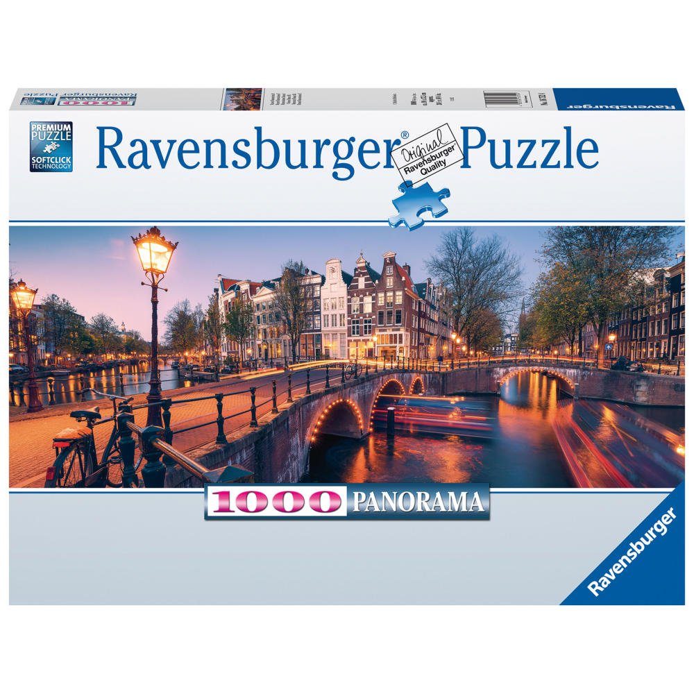 Ravensburger Puzzle Abend in Amsterdam 1000 Teile, Puzzleteile