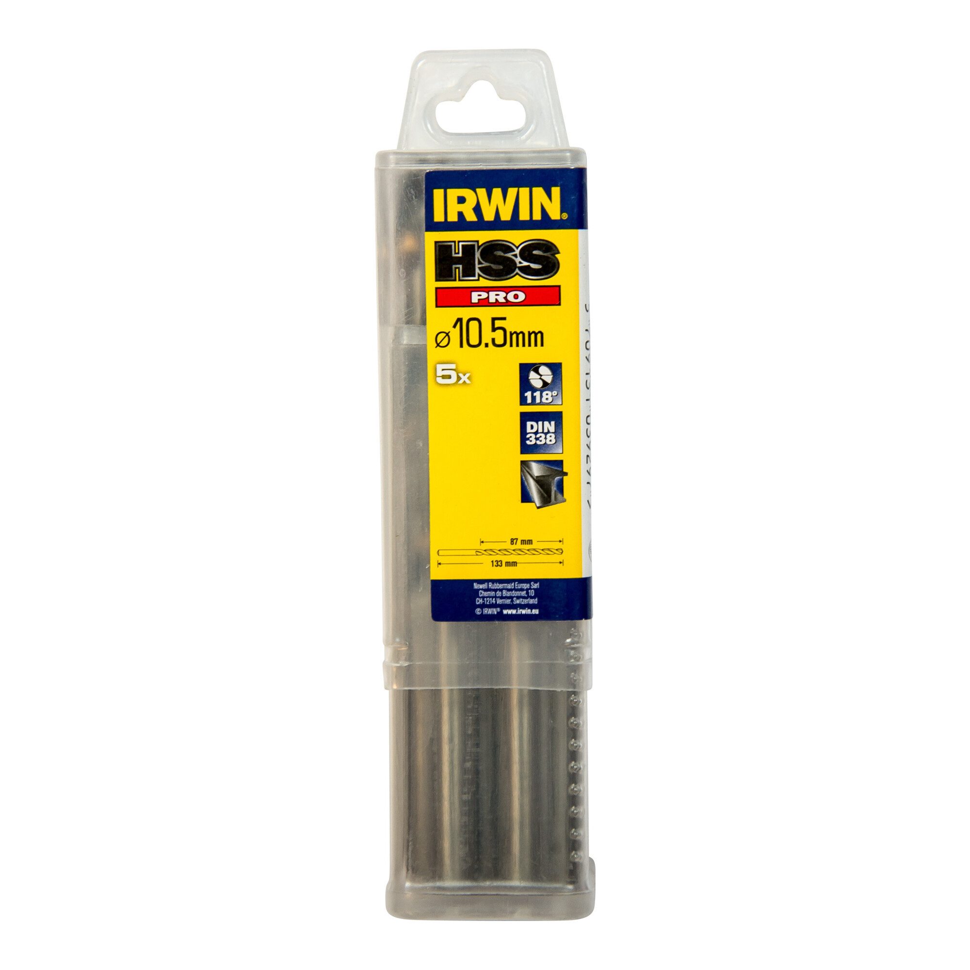 IRWIN Metallbohrer Irwin Metallbohrer HSS 10,5x133x87mm 5 Stk