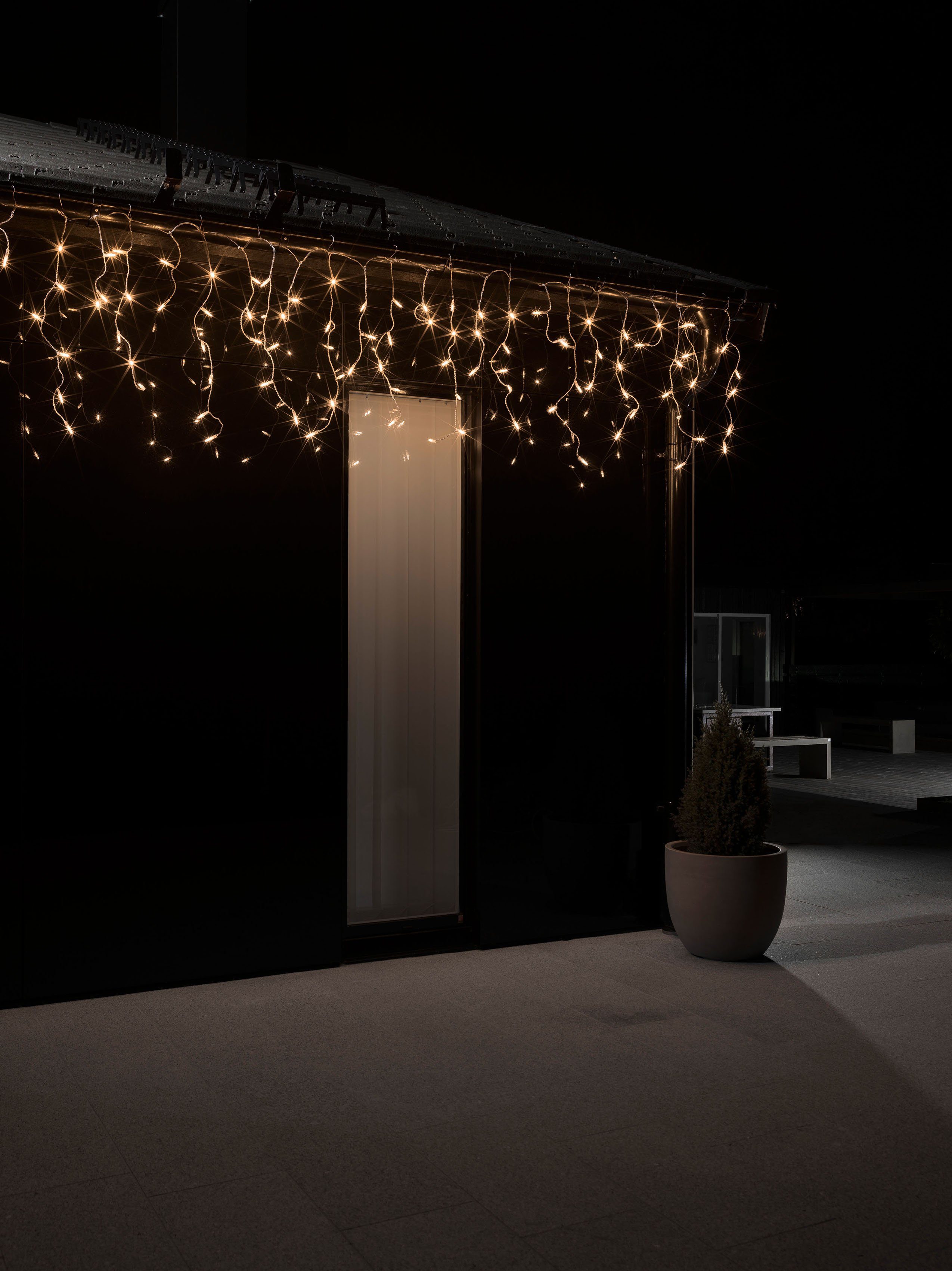 LED-Lichtervorhang Weihnachtsdeko aussen