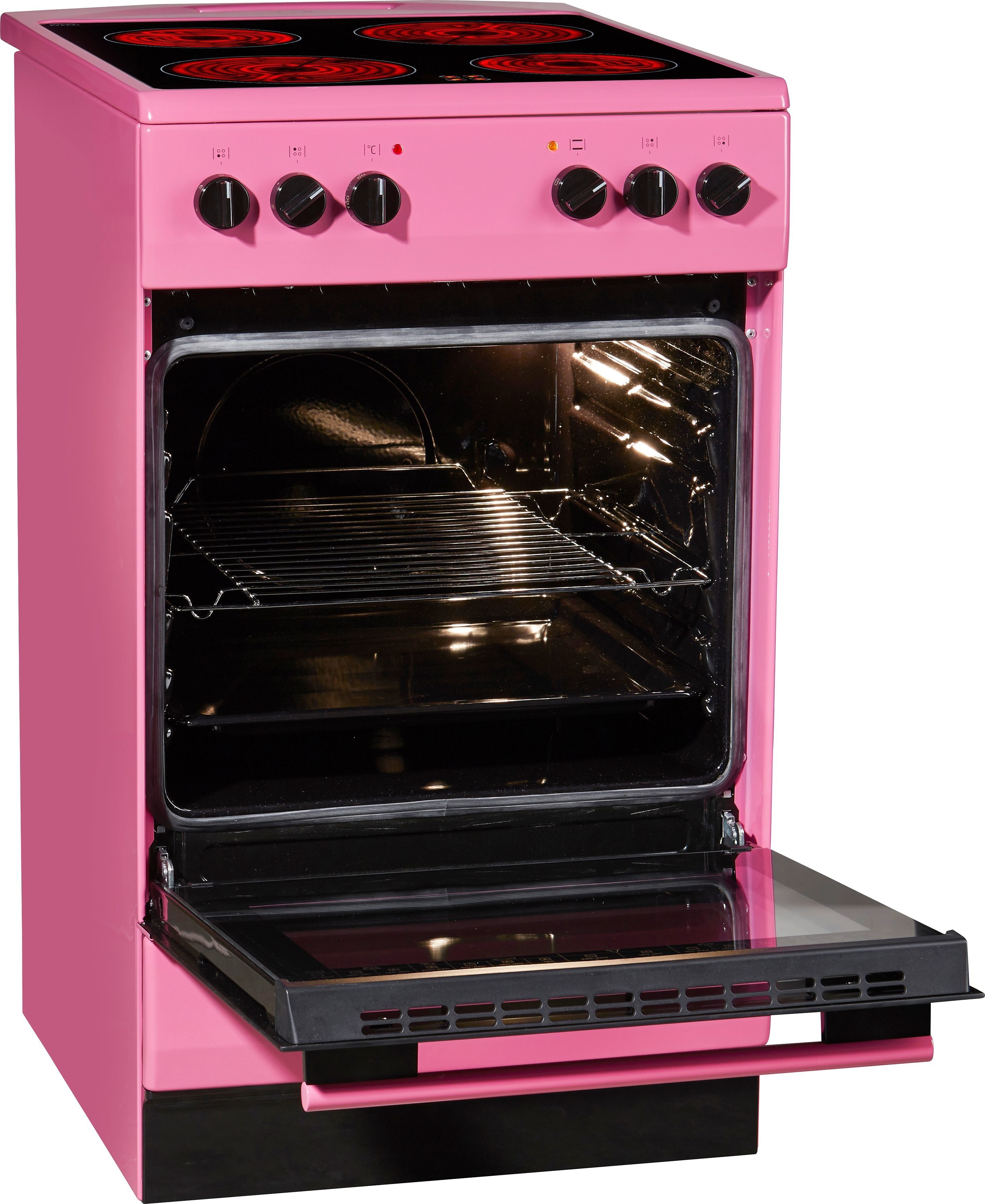 Amica Elektro-Standherd SHC 11507 PI, Steam Clean, Kompakter Kochkomfort für den täglichen Küchenalltag