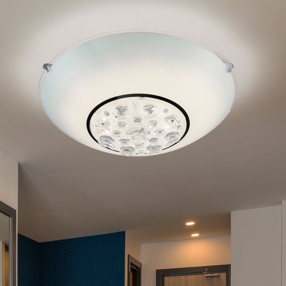 Kristallleuchte LED-Leuchtmittel Wohnzimmerleuchte Deckenlampe fest Warmweiß, Deckenleuchte, Deckenleuchte verbaut, etc-shop LED