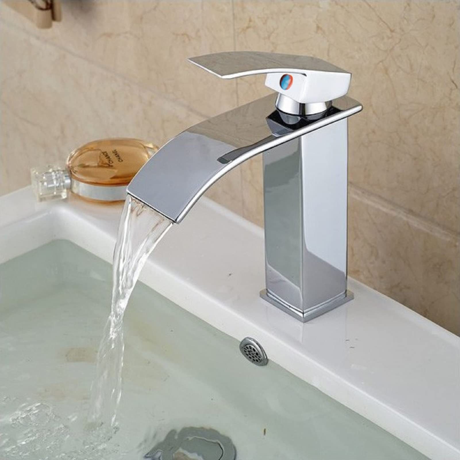 Youyijia Waschtischarmatur Wasserhahn Bad, Edelstahl Waschtischarmatur, günstig online kaufen